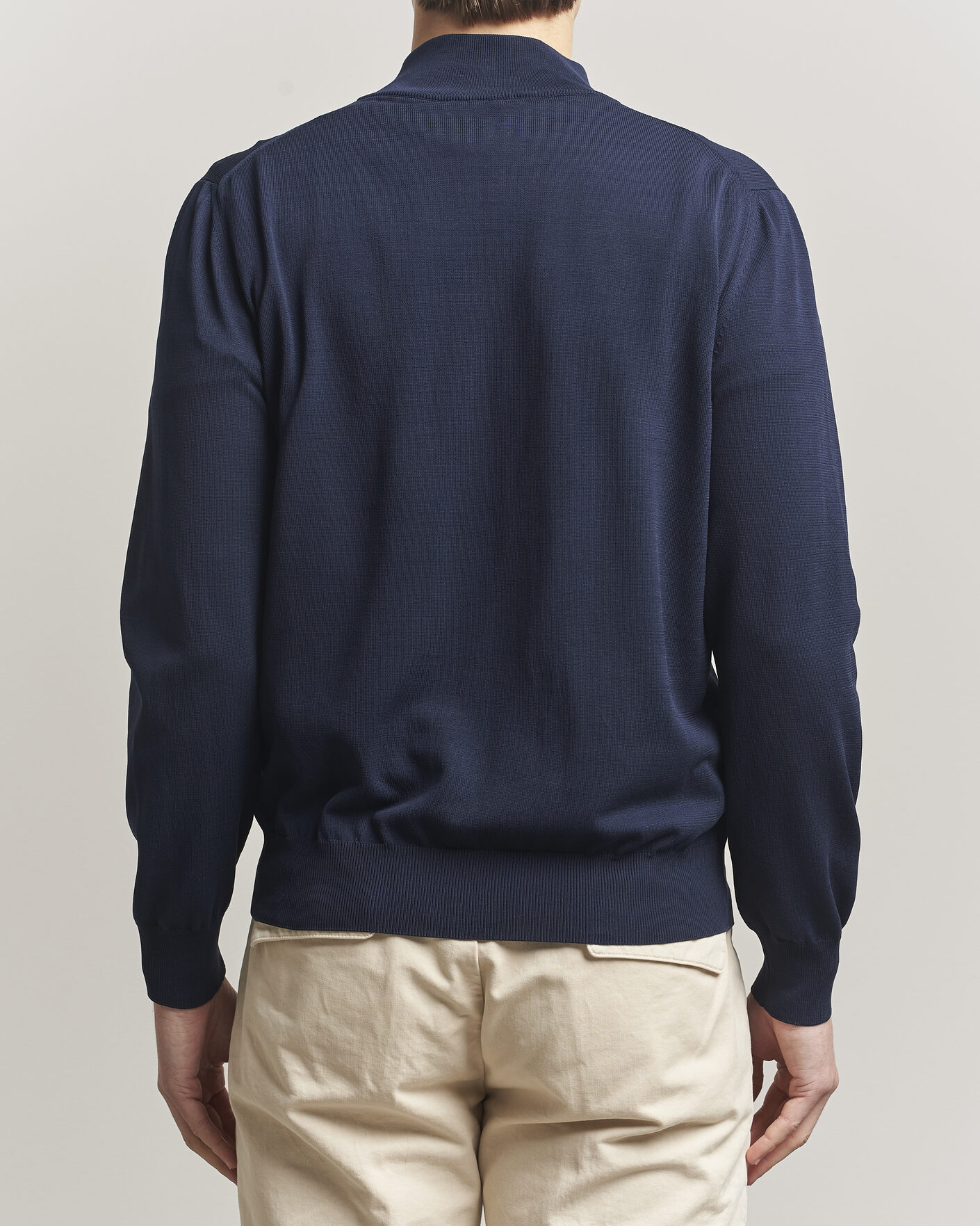 Mies | Puserot | Canali | Cotton Full Zip Navy