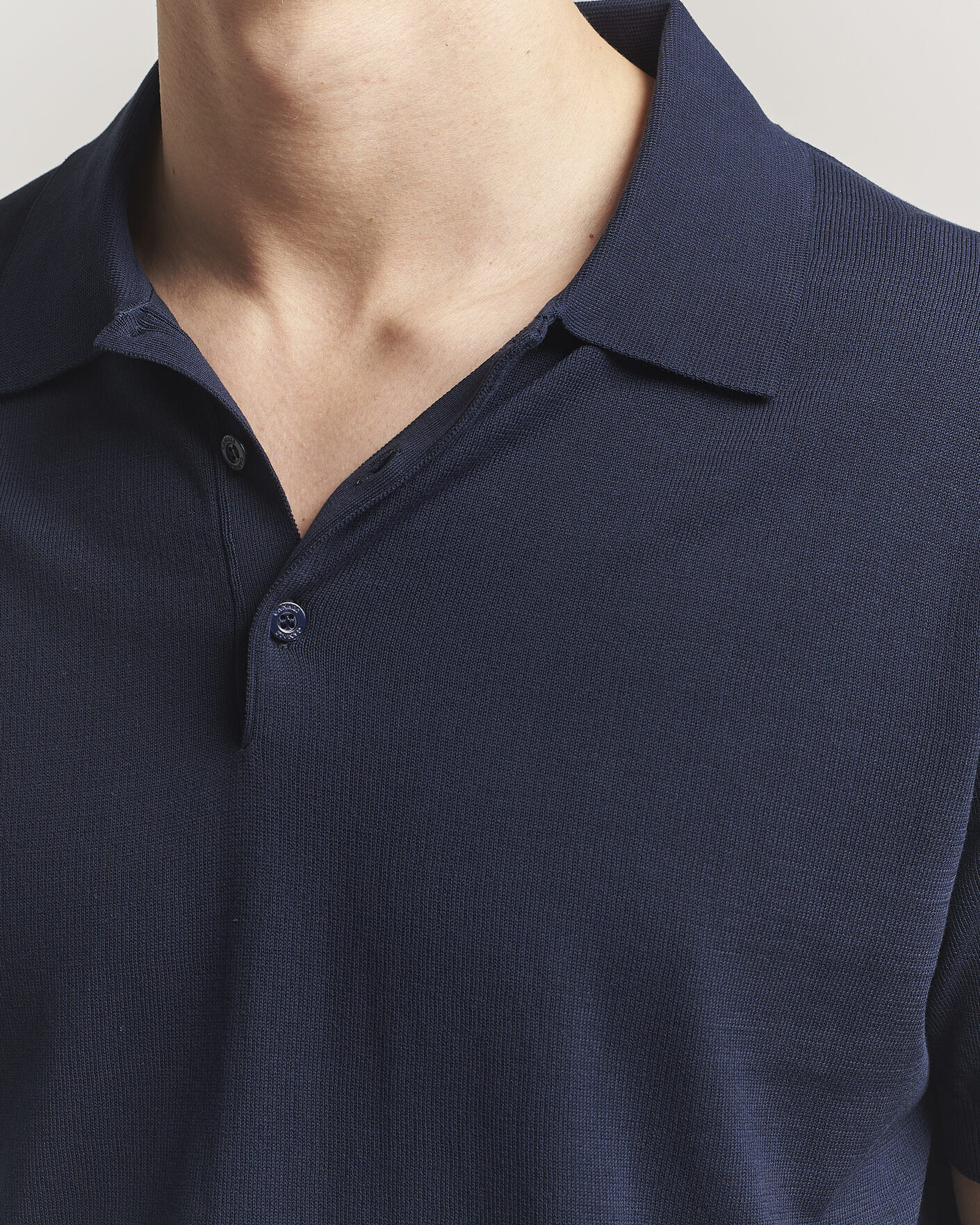 Mies | Pikeet | Canali | Cotton Short Sleeve Polo Navy