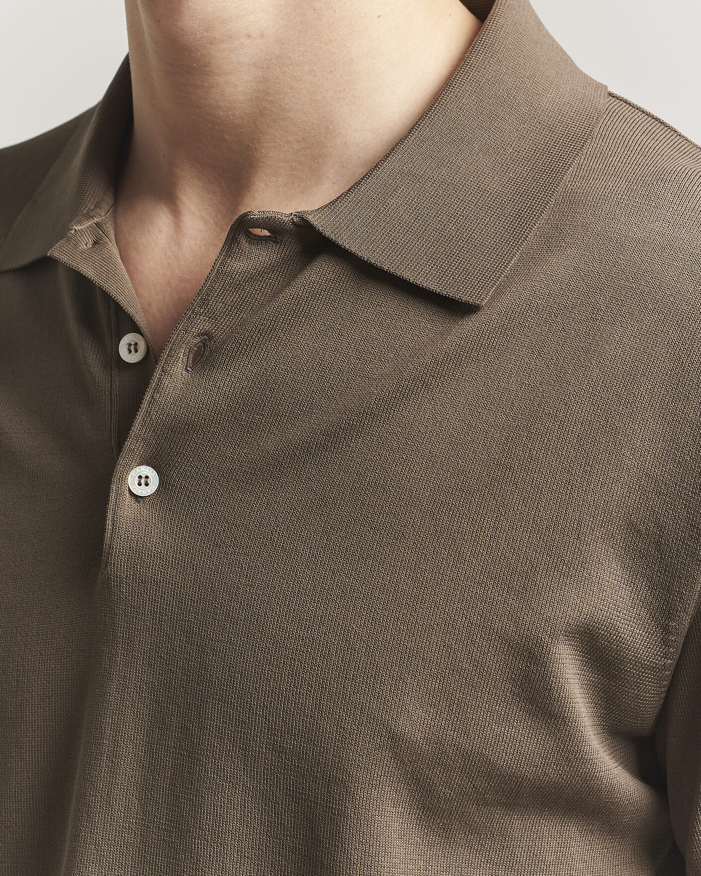Mies | Pikeet | Canali | Cotton Short Sleeve Polo Brown