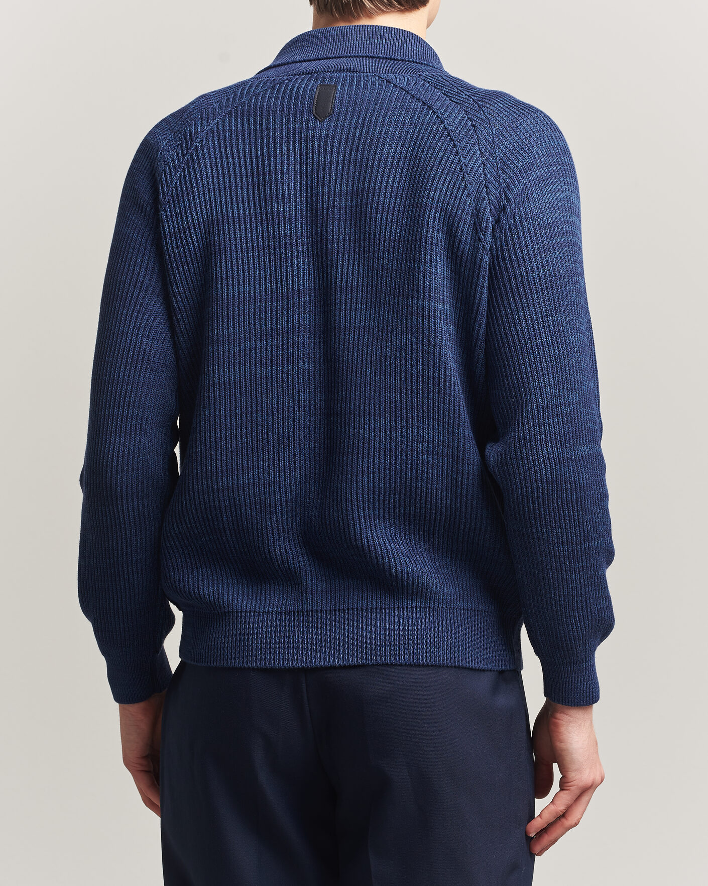 Mies | Puserot | Canali | Rib Knit Shawl Cardigan Navy