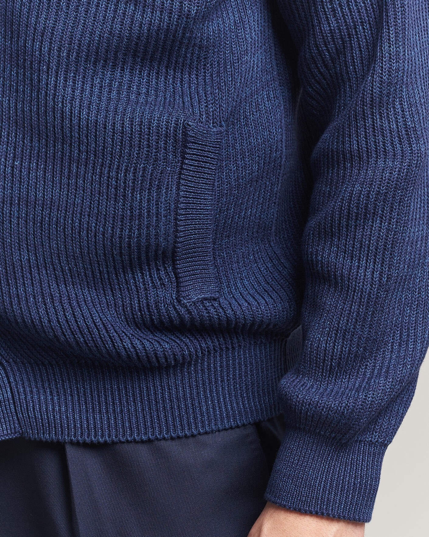 Mies | Puserot | Canali | Rib Knit Shawl Cardigan Navy