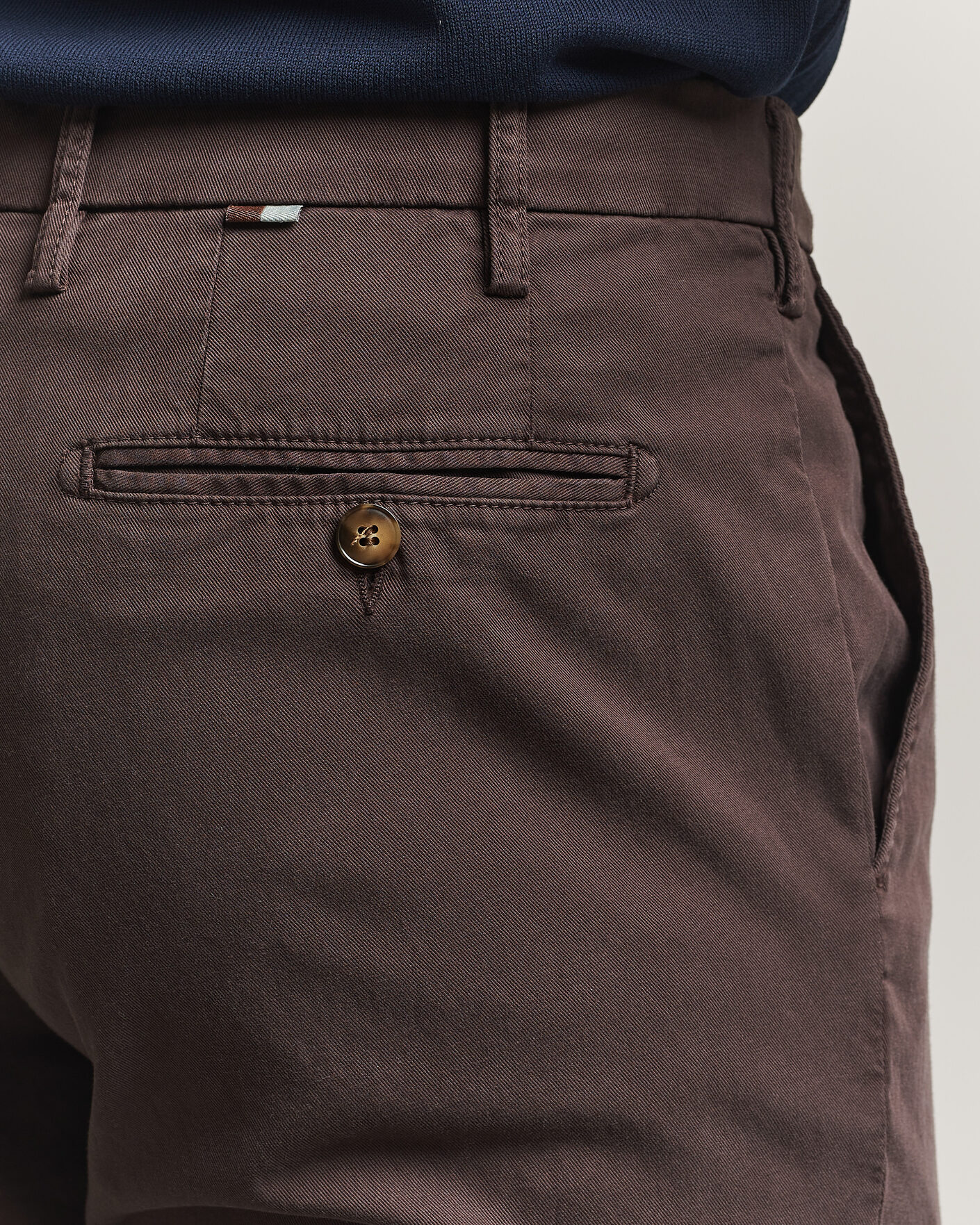 Mies | Housut | Canali | Regular Fit Cotton/Stretch Chinos Dark Brown