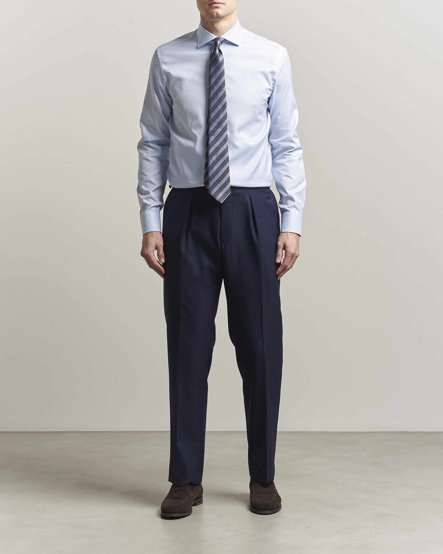 Mies | Kauluspaidat | Canali | Slim Fit Oxford Shirt Light Blue