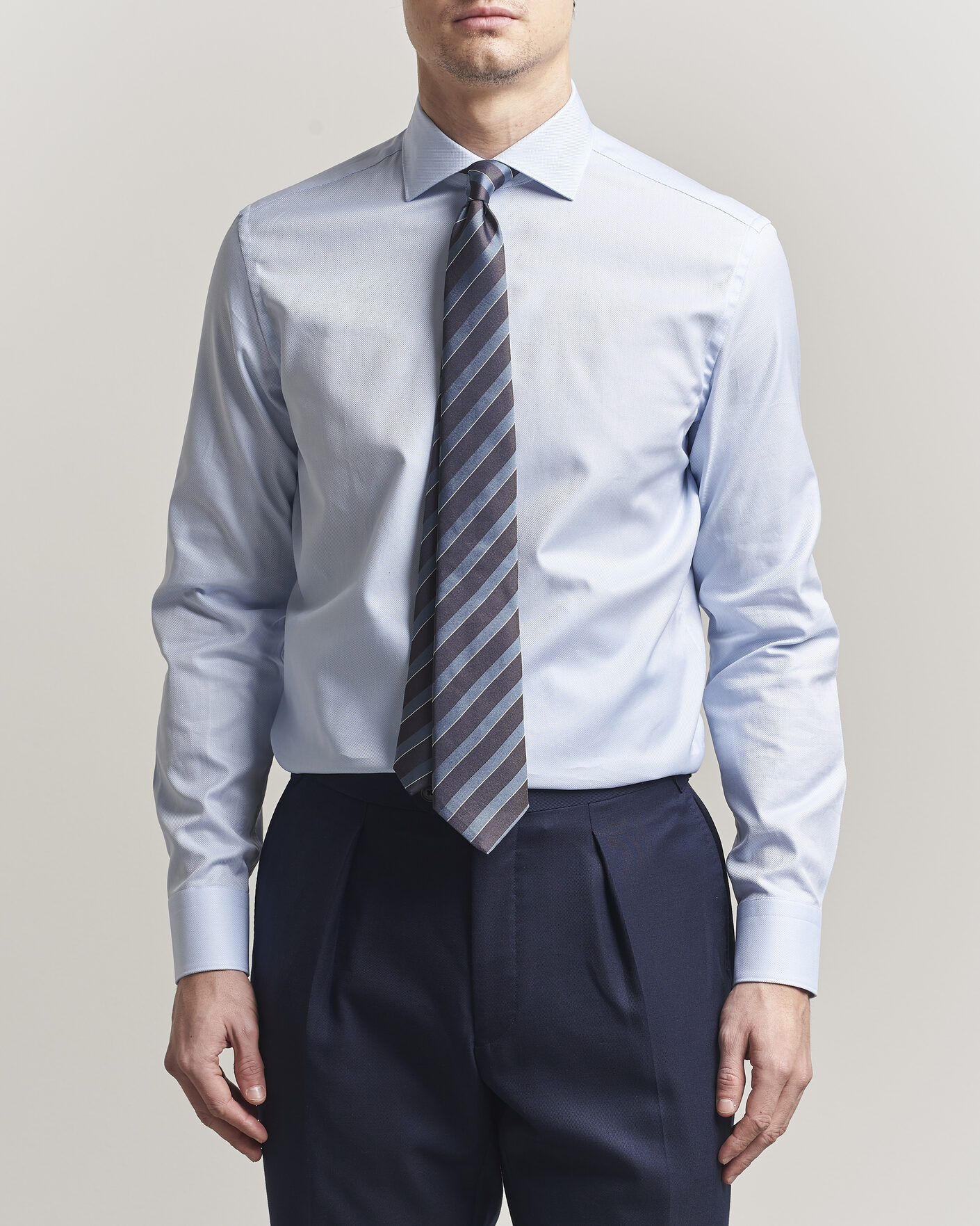 Mies | Kauluspaidat | Canali | Slim Fit Oxford Shirt Light Blue