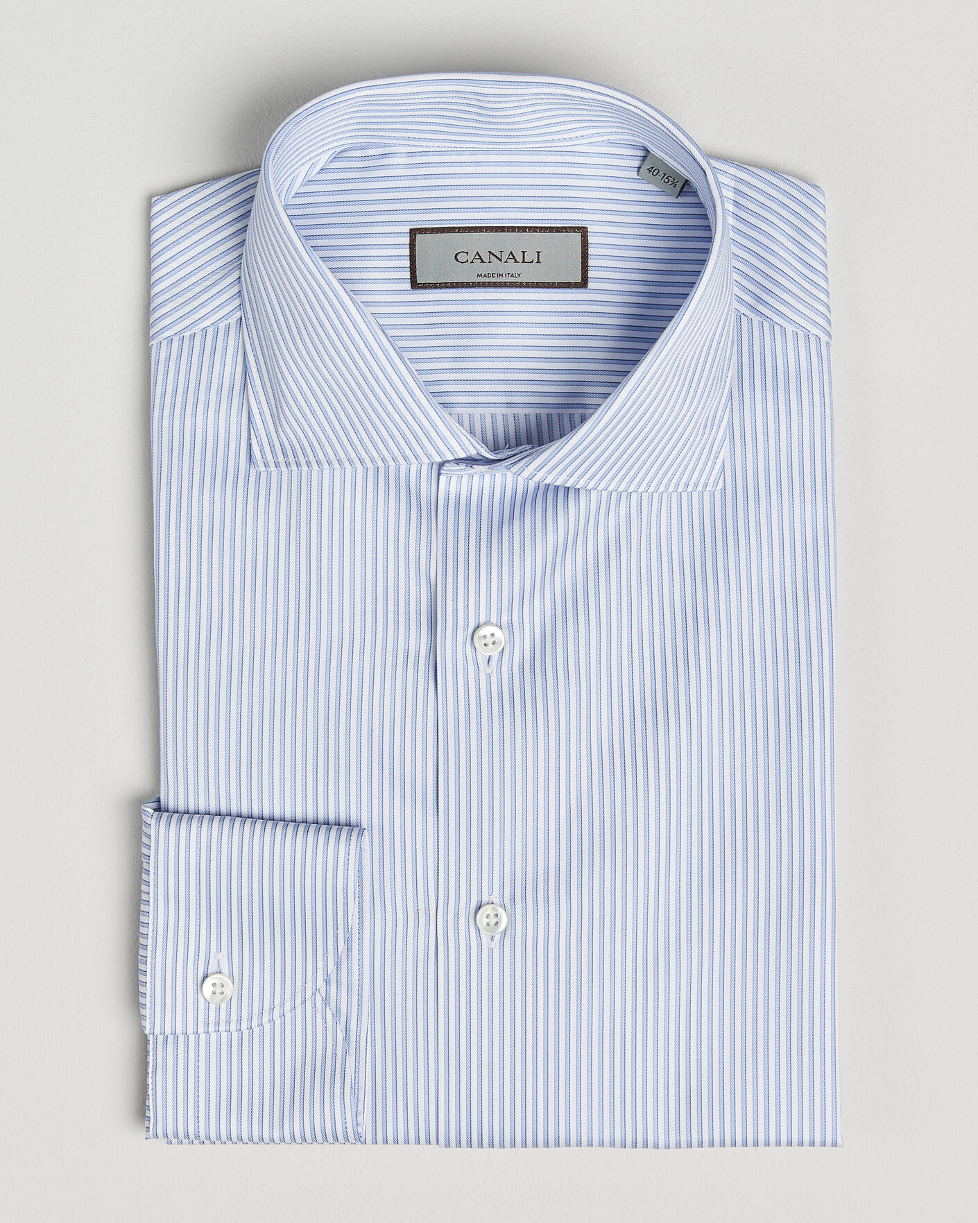 Mies | Kauluspaidat | Canali | Slim Fit Impeccabile Shirt Blue Stripe