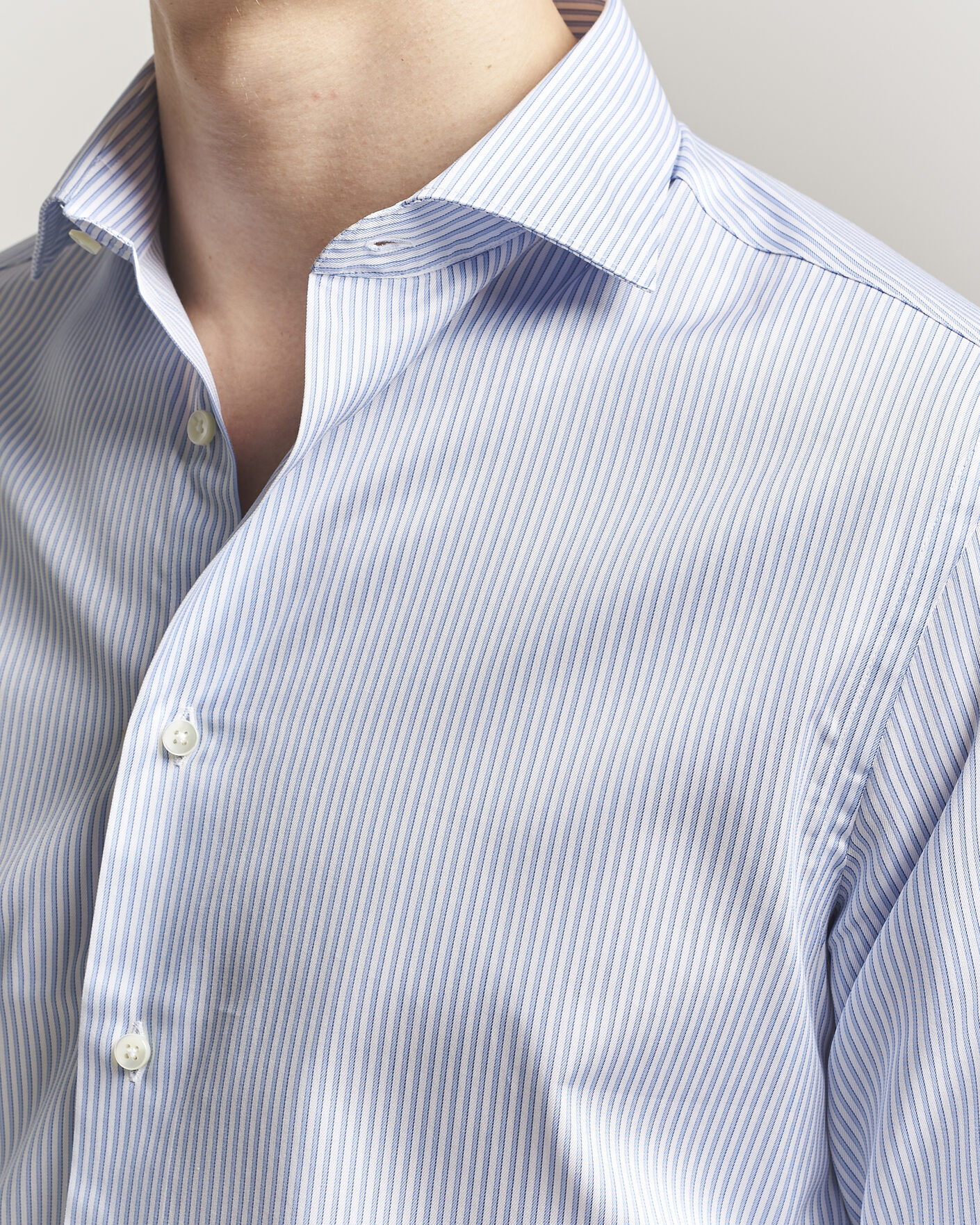 Mies | Kauluspaidat | Canali | Slim Fit Impeccabile Shirt Blue Stripe