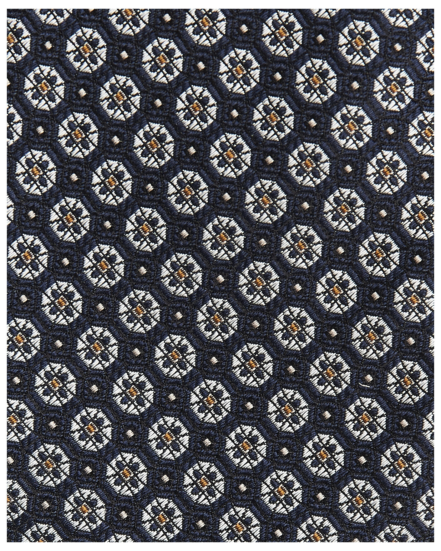 Mies | Solmiot | Canali | Jacquard Flower Silk Tie Navy