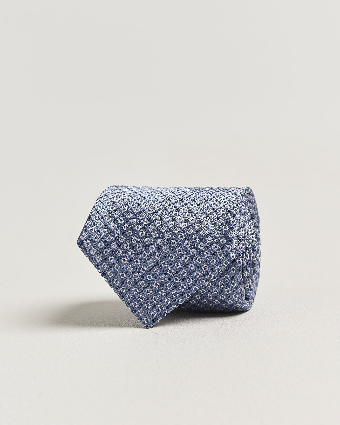Mies | Solmiot | Canali | Micro Structure Silk Tie Light Blue