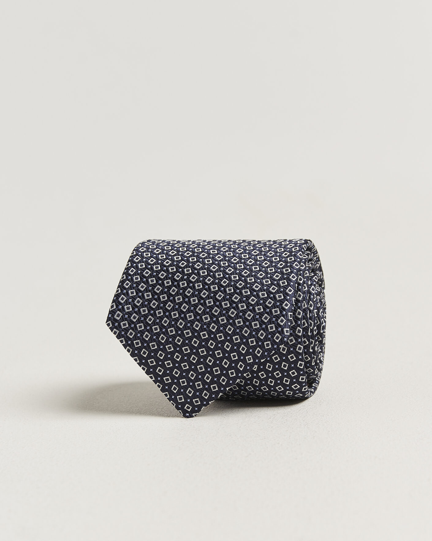 Mies | Solmiot | Canali | Micro Structure Silk Tie Navy