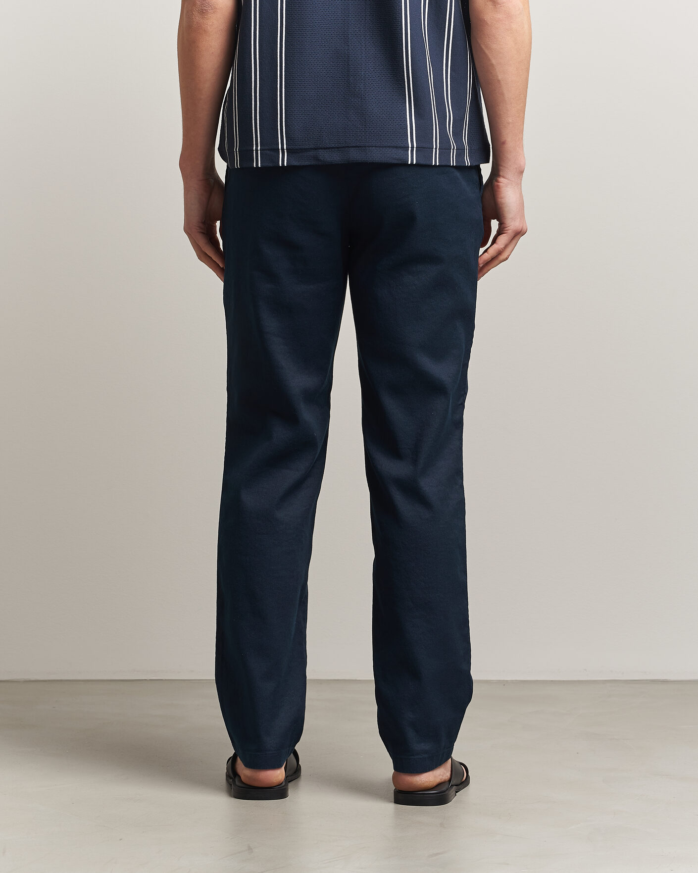 Mies | Housut | J.Lindeberg | Logan Stretch Linen Pants JL Navy