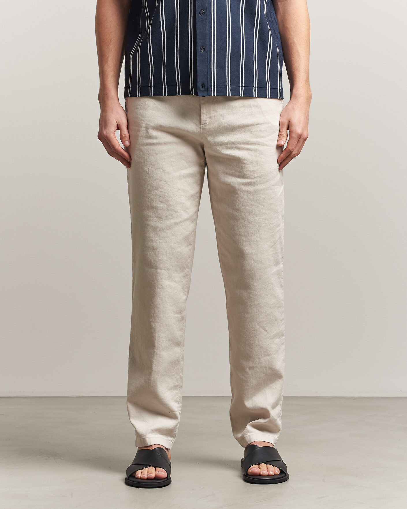 Mies | Housut | J.Lindeberg | Logan Stretch Linen Pants Moonbeam