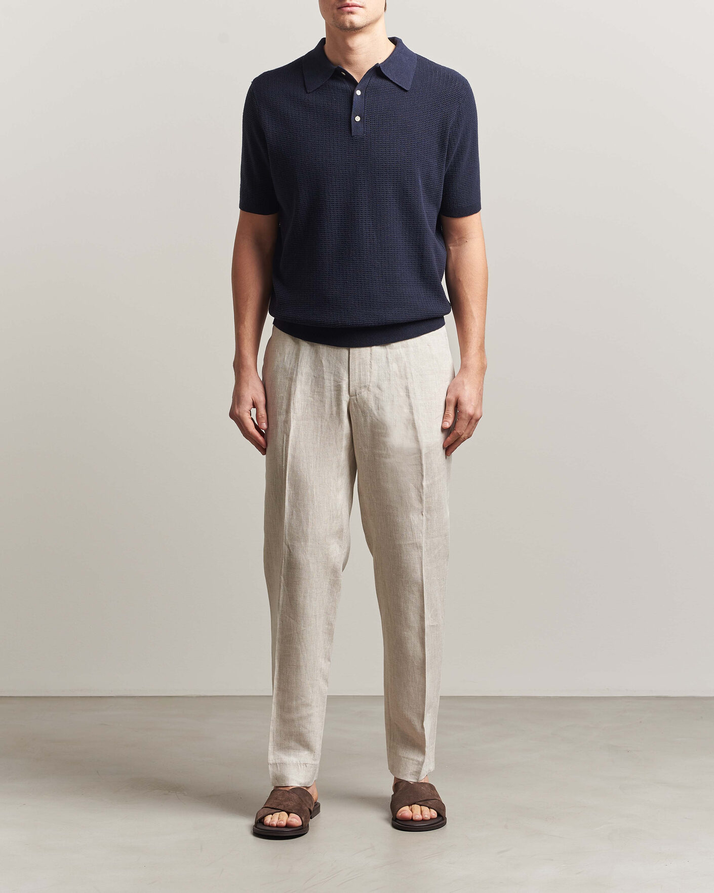 Mies | Housut | J.Lindeberg | Soren Drape Linen Pants Moonbeam