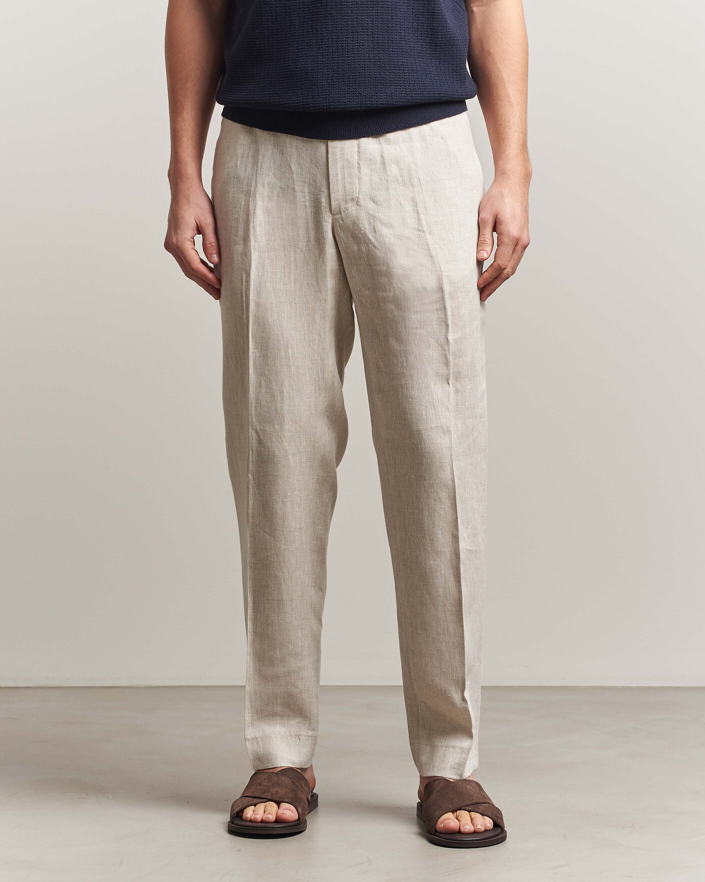 Mies | Housut | J.Lindeberg | Soren Drape Linen Pants Moonbeam