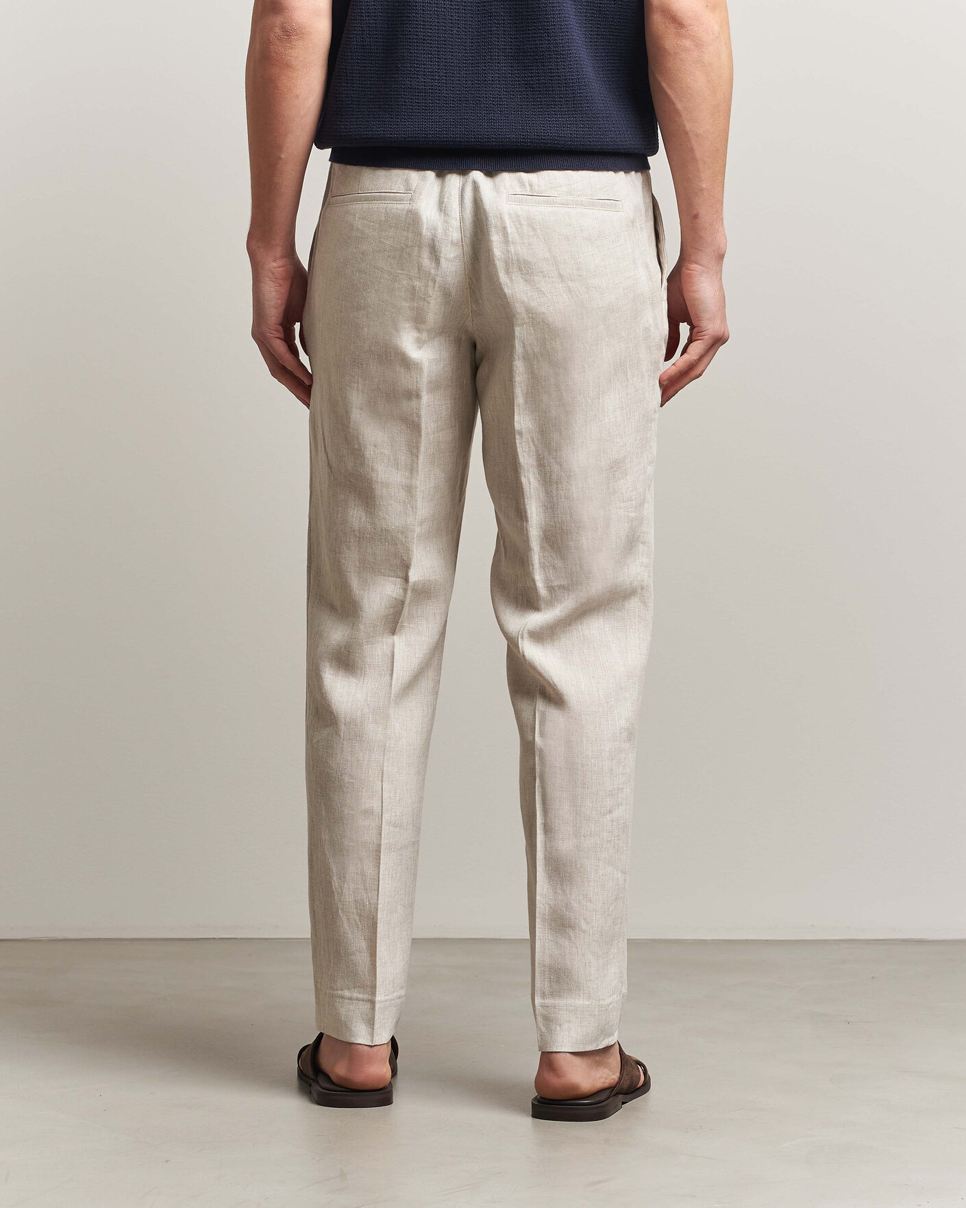 Mies | Housut | J.Lindeberg | Soren Drape Linen Pants Moonbeam