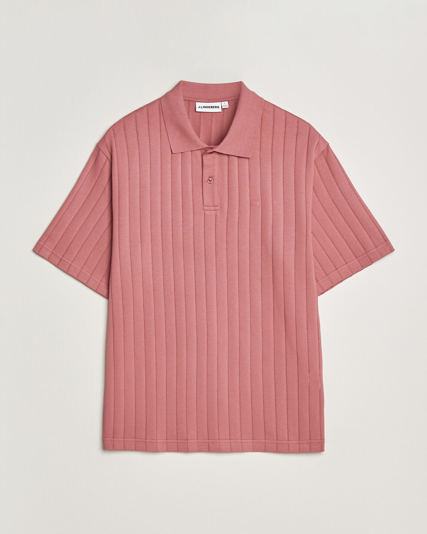 Mies | Pikeet | J.Lindeberg | Simon Striped Polo Withered Rose