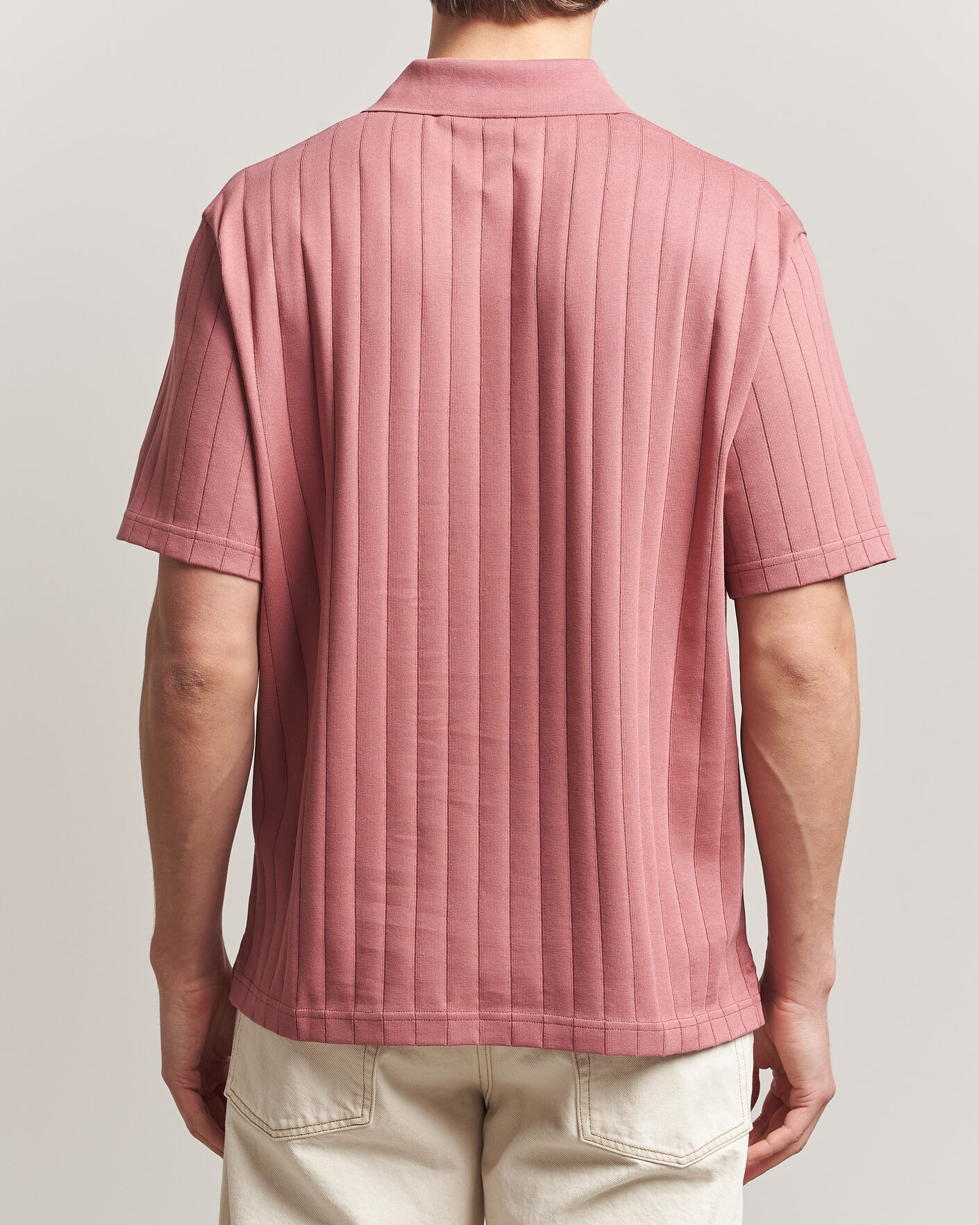 Mies | Pikeet | J.Lindeberg | Simon Striped Polo Withered Rose