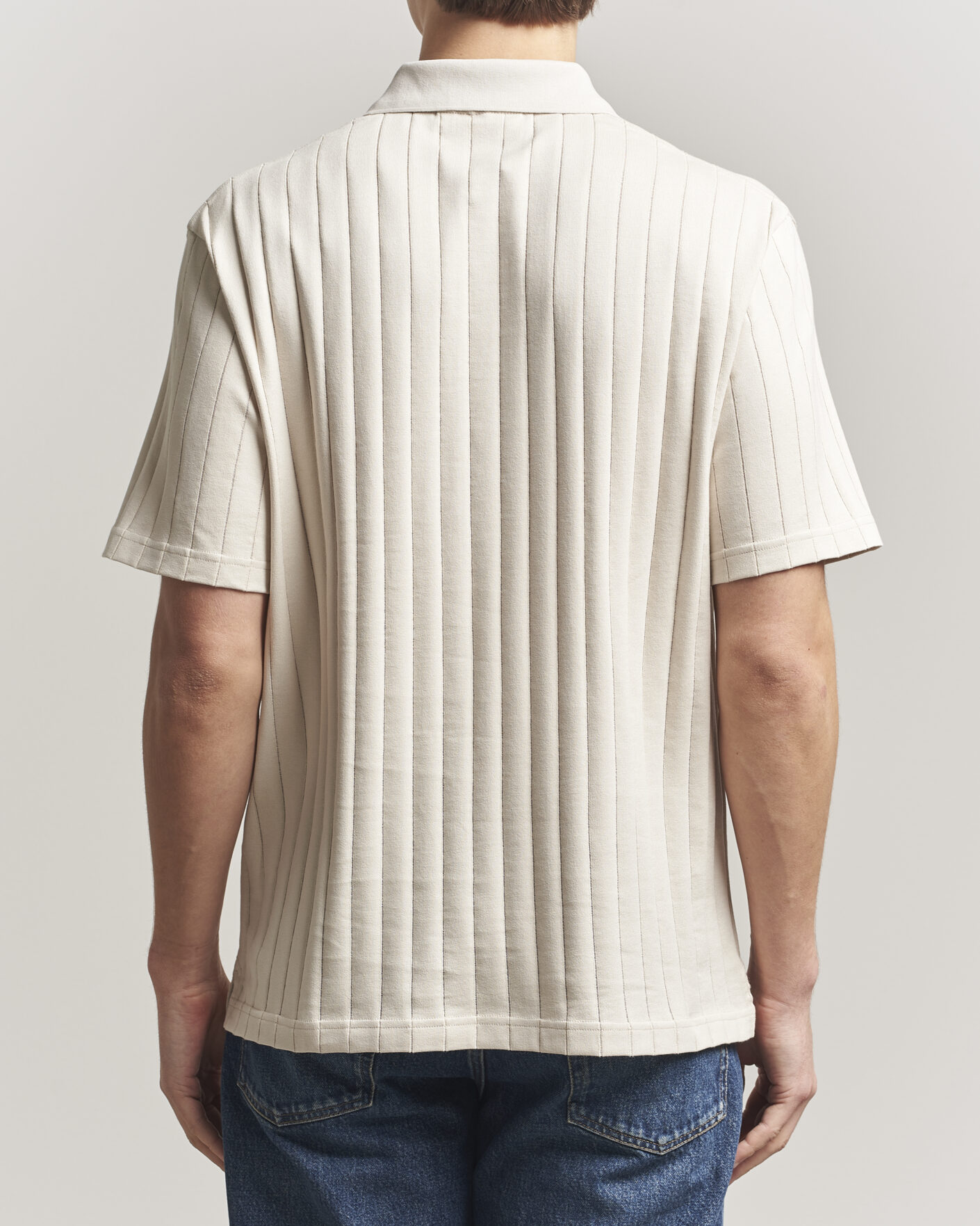 Mies | Pikeet | J.Lindeberg | Simon Striped Polo Moonbeam