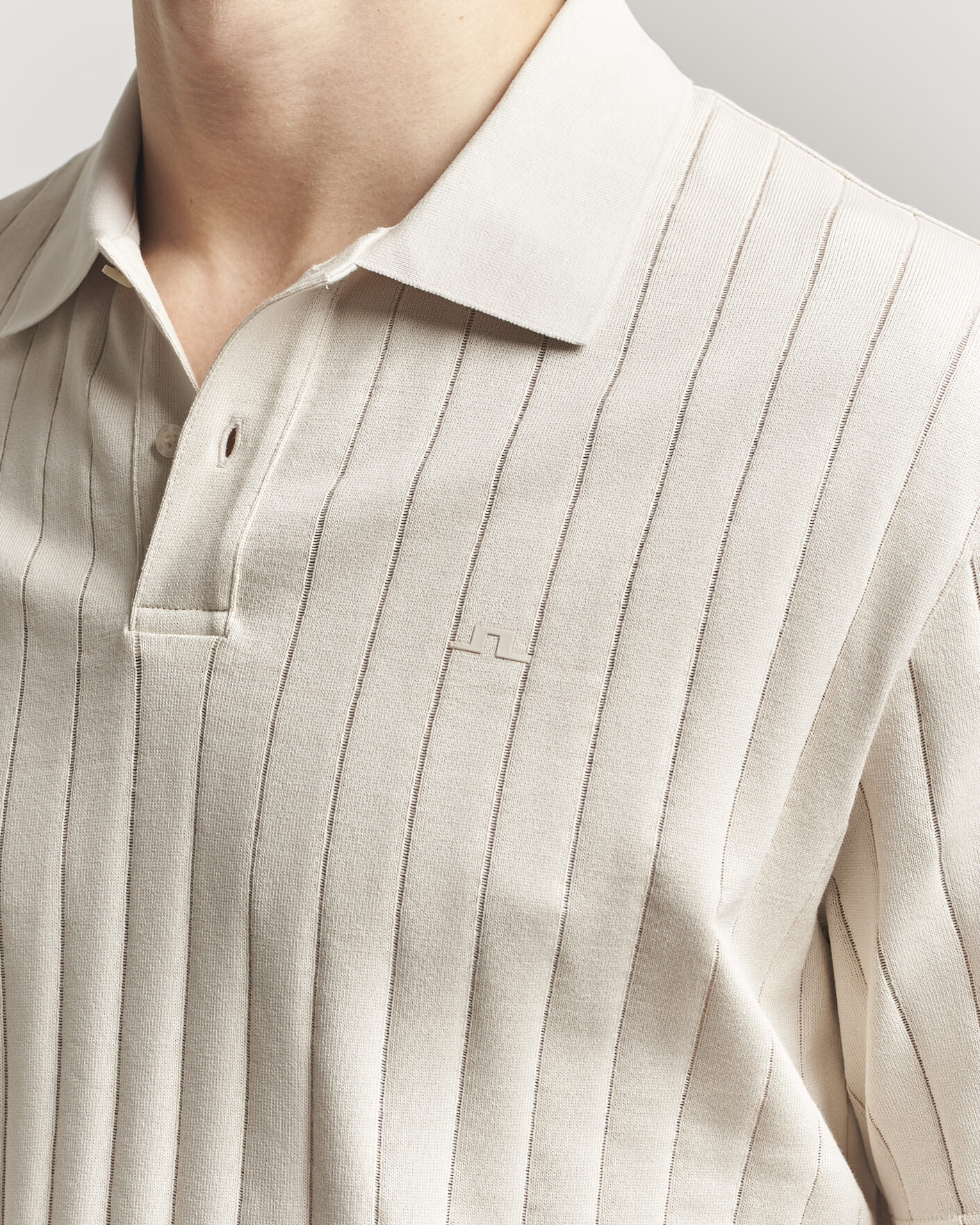 Mies | Pikeet | J.Lindeberg | Simon Striped Polo Moonbeam