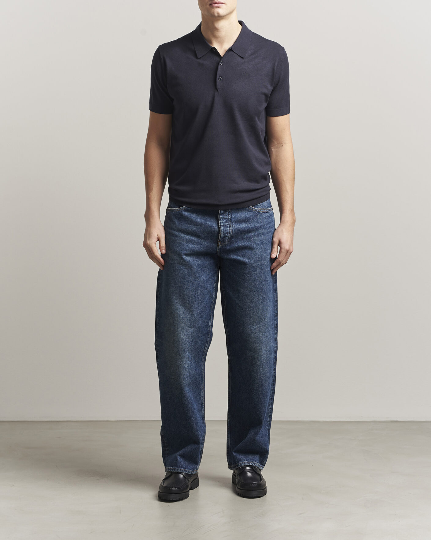 Mies | Pikeet | J.Lindeberg | Ridge Knitted Polo JL Navy