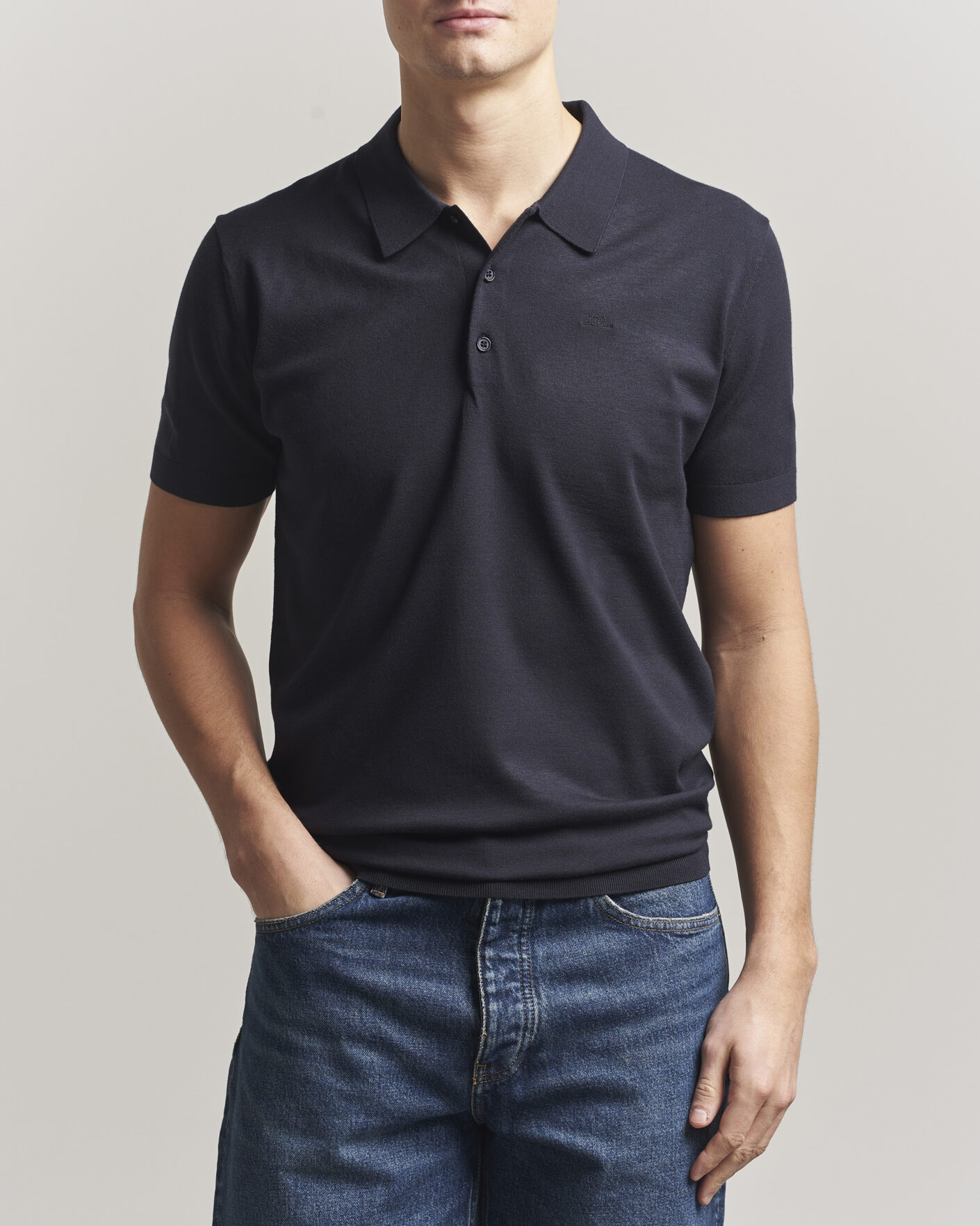 Mies | Pikeet | J.Lindeberg | Ridge Knitted Polo JL Navy