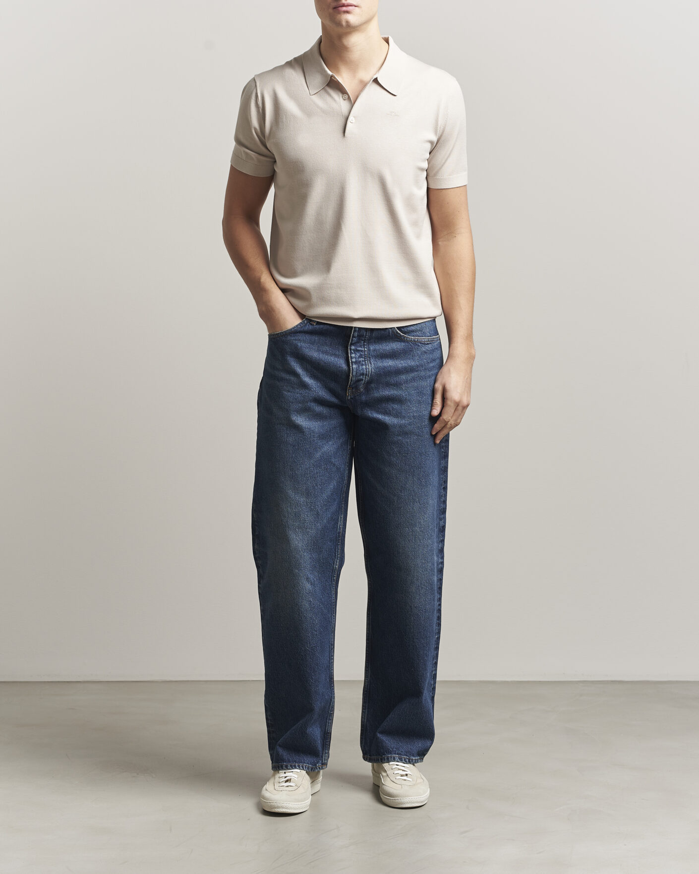 Mies | Pikeet | J.Lindeberg | Ridge Knitted Polo Moonbeam