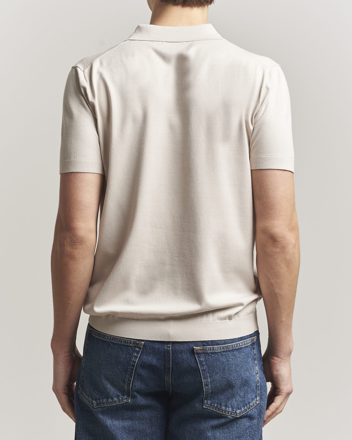 Mies | Pikeet | J.Lindeberg | Ridge Knitted Polo Moonbeam