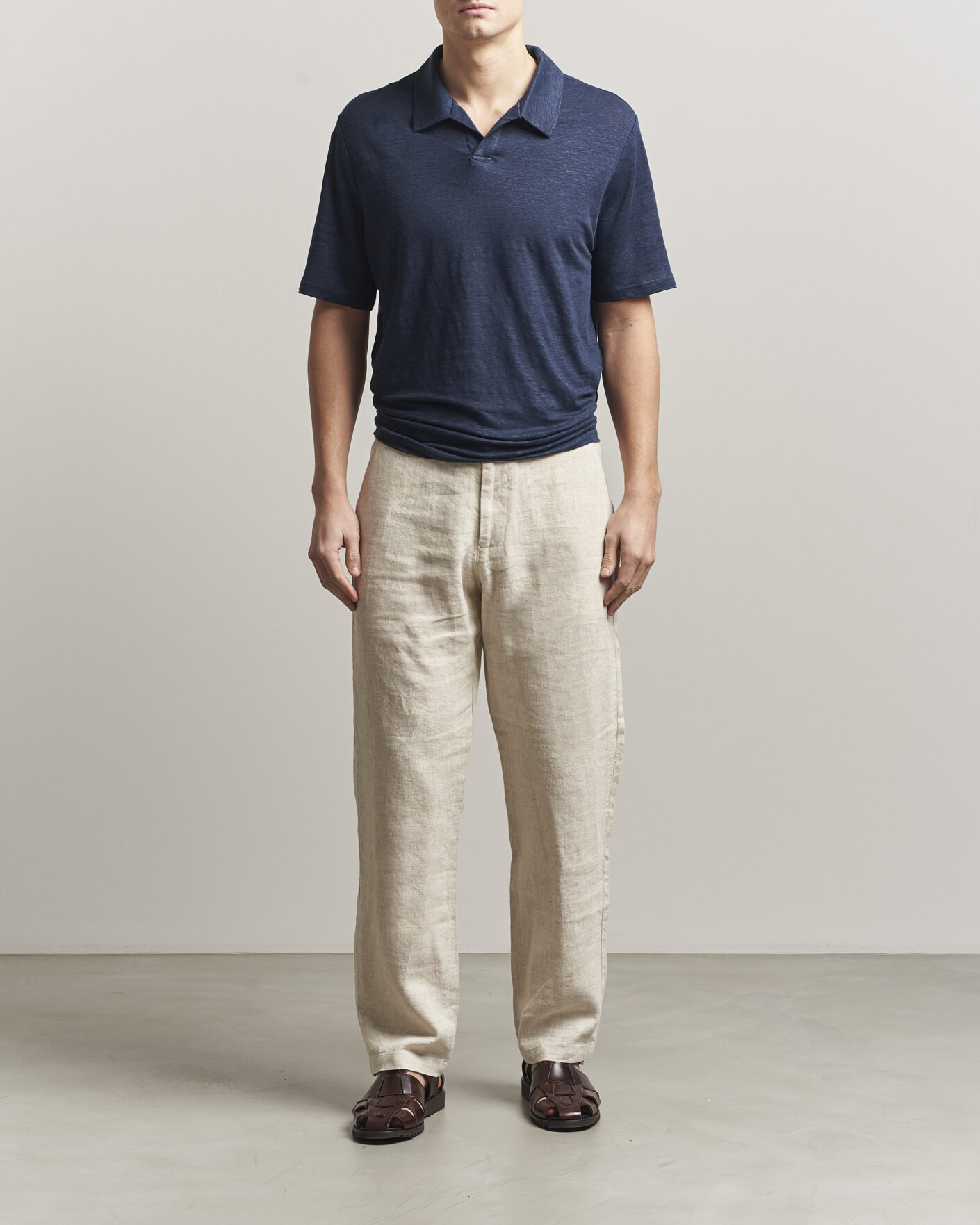 Mies | Pikeet | J.Lindeberg | Roy Linen Polo JL Navy