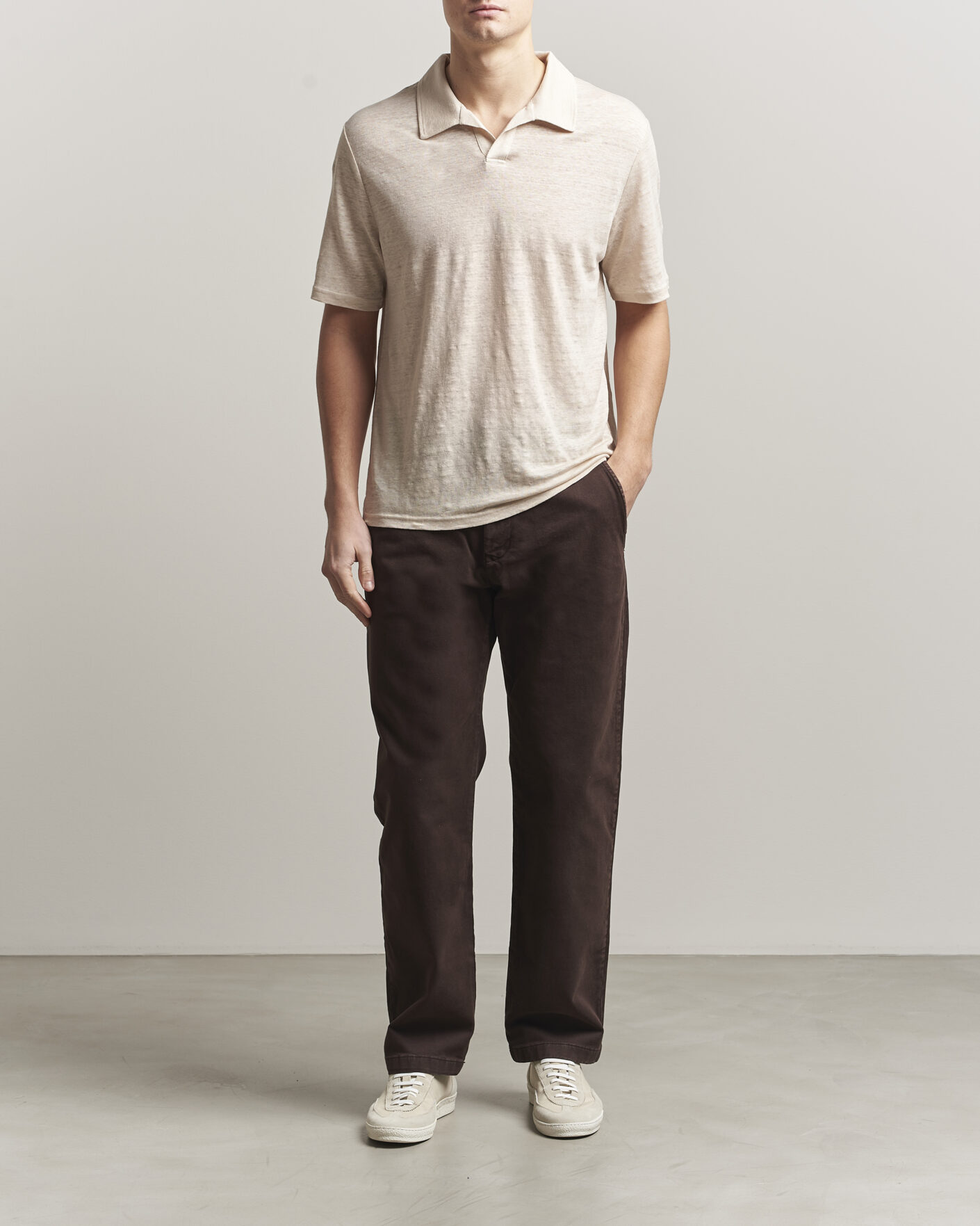 Mies | Pikeet | J.Lindeberg | Roy Linen Polo Moonbeam