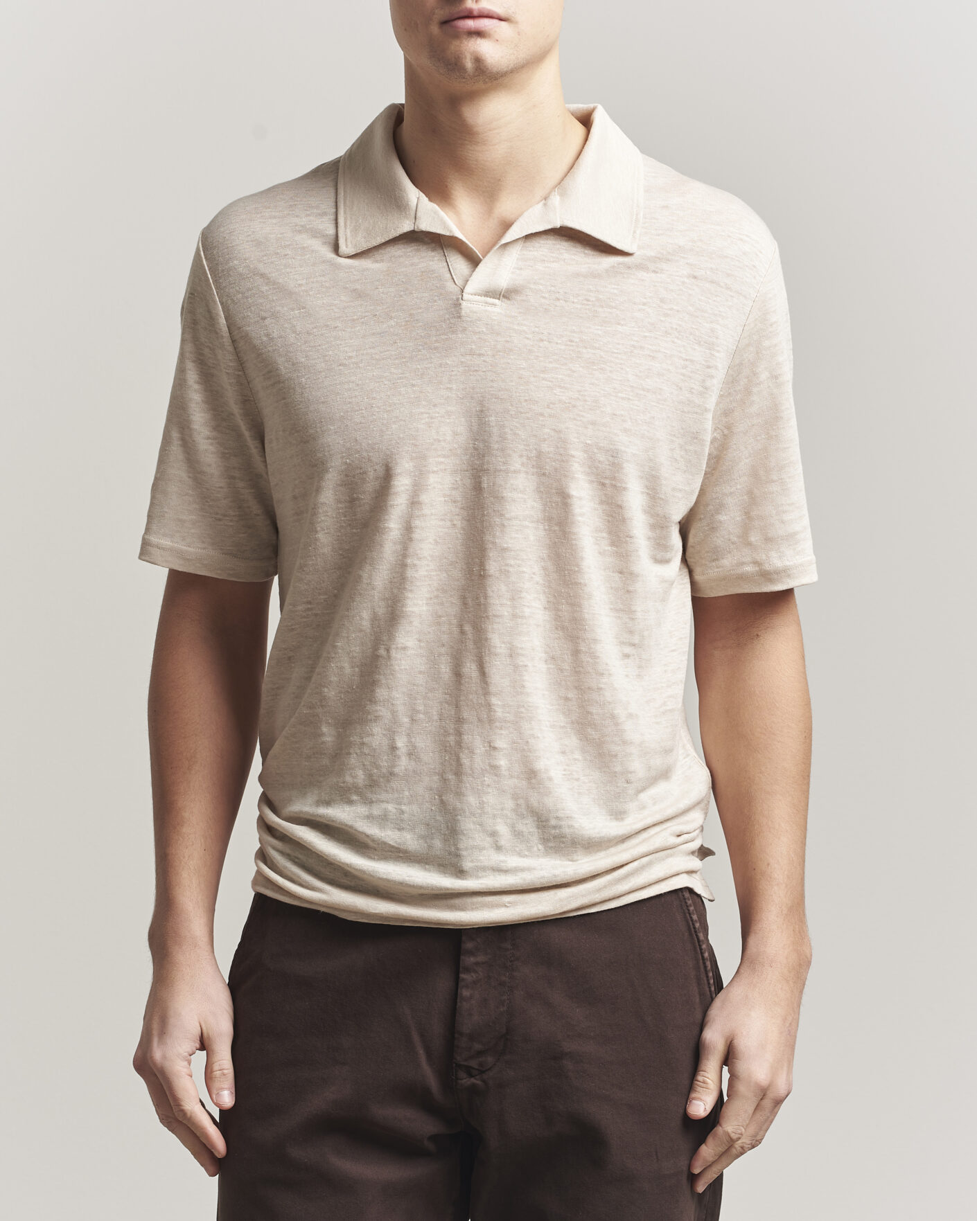 Mies | Pikeet | J.Lindeberg | Roy Linen Polo Moonbeam