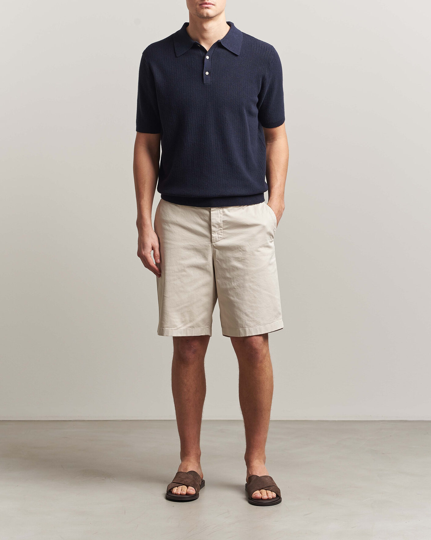 Mies | Shortsit | J.Lindeberg | Shane Cotton Stretch Shorts Moonbeam