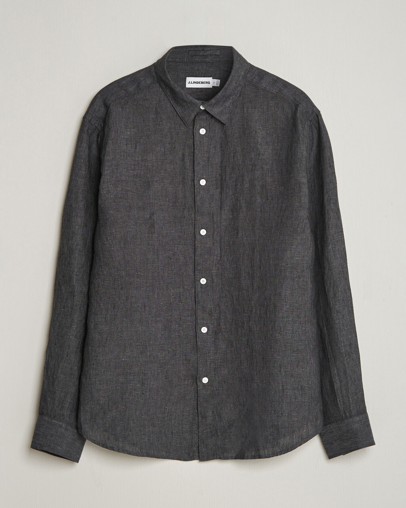 Mies | Kauluspaidat | J.Lindeberg | Marlon Linen Melange Shirt Black