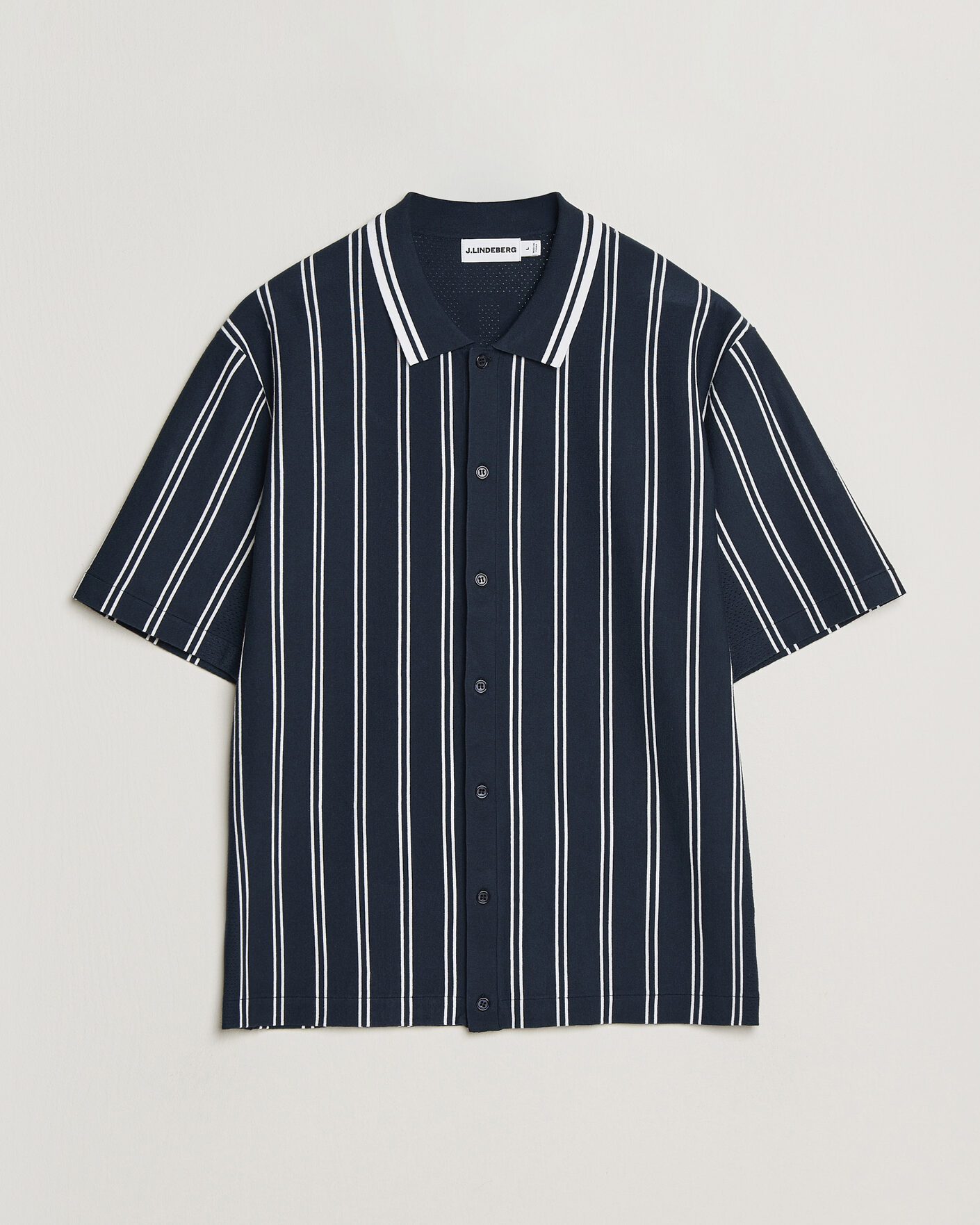 Mies | Kauluspaidat | J.Lindeberg | Rue Knit Short Sleeve Shirt JL Navy