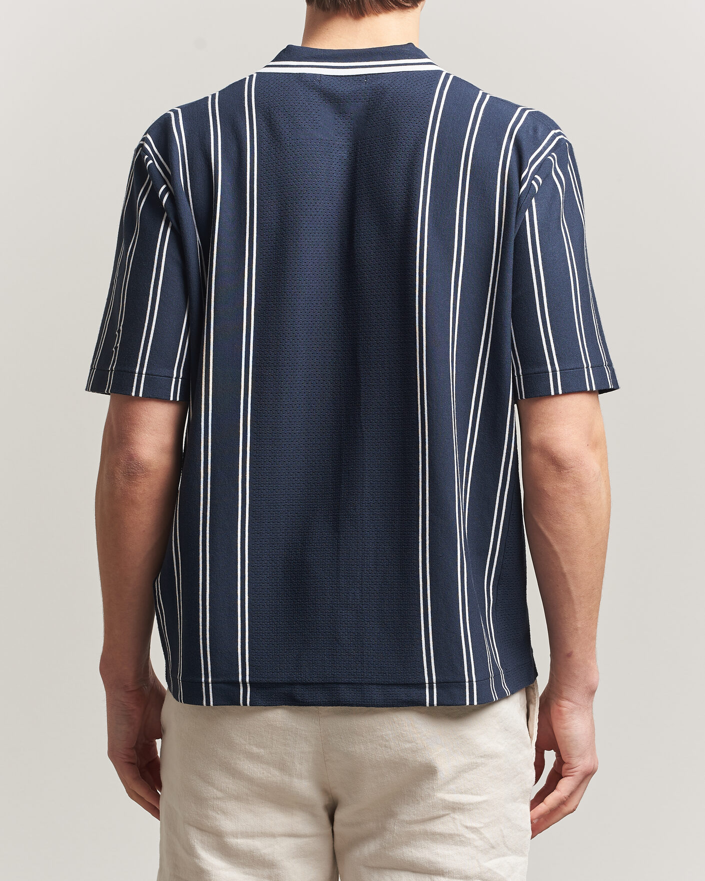 Mies | Kauluspaidat | J.Lindeberg | Rue Knit Short Sleeve Shirt JL Navy