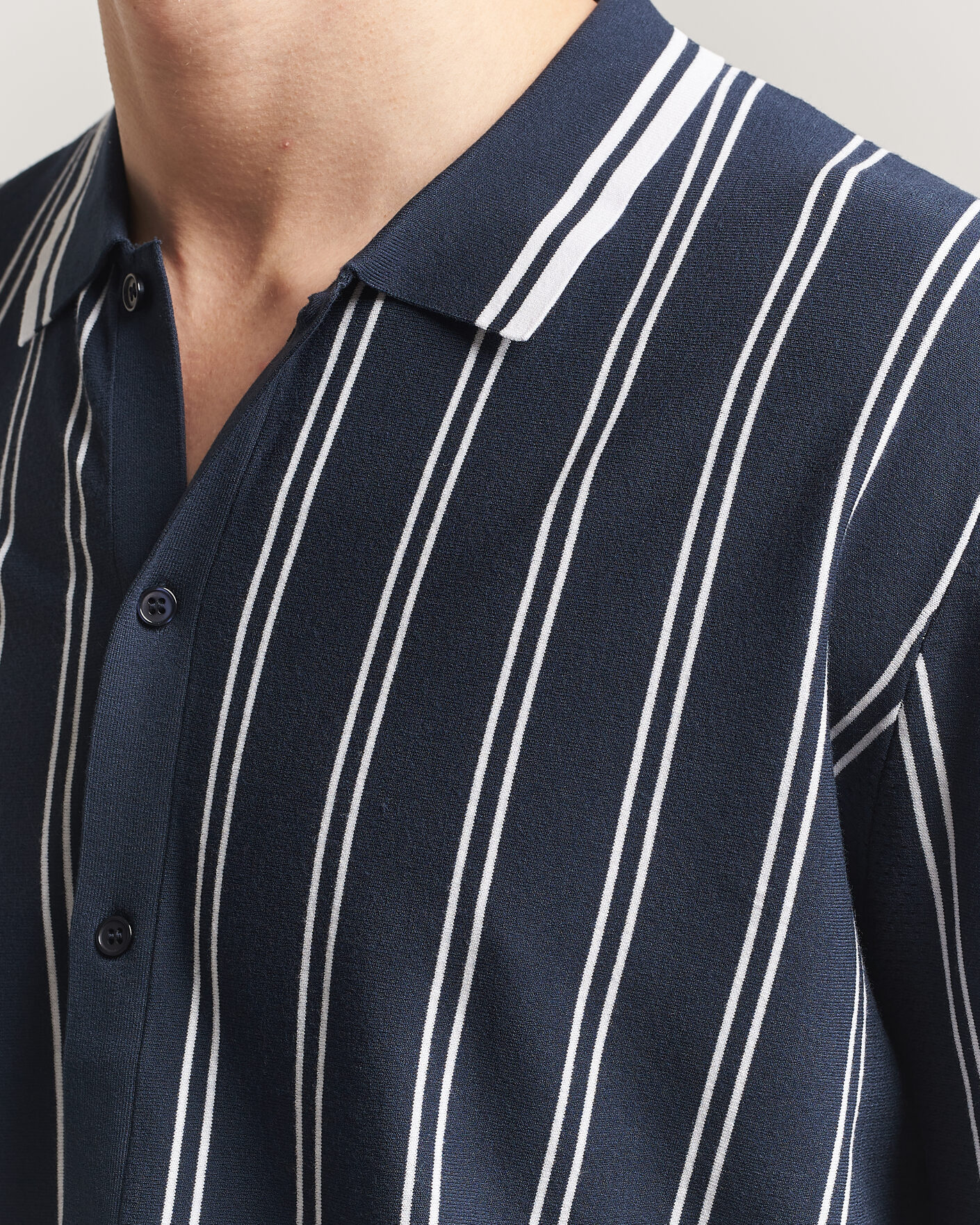 Mies | Kauluspaidat | J.Lindeberg | Rue Knit Short Sleeve Shirt JL Navy