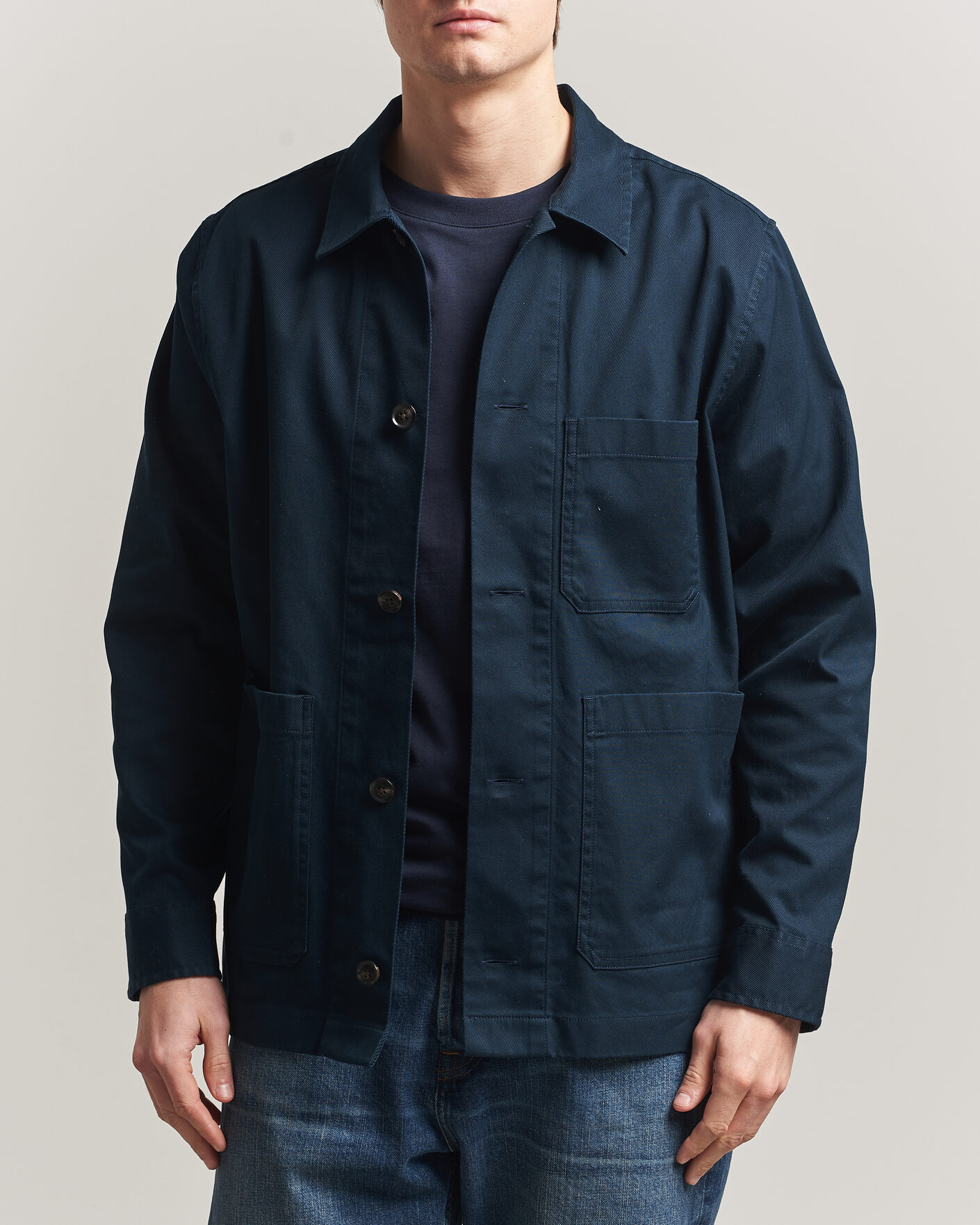 Mies | Kauluspaidat | J.Lindeberg | Easton Cotton Overshirt JL Navy