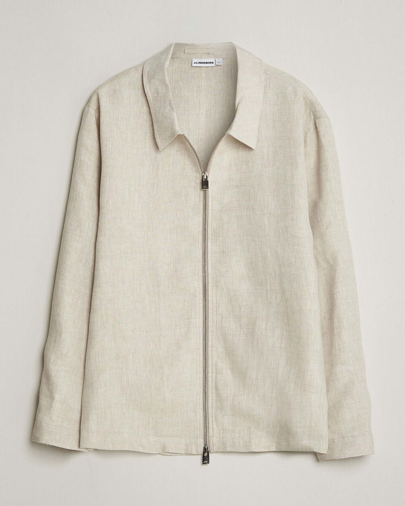 Mies | Kauluspaidat | J.Lindeberg | Julius Drape Linen Overshirt Moonbeam