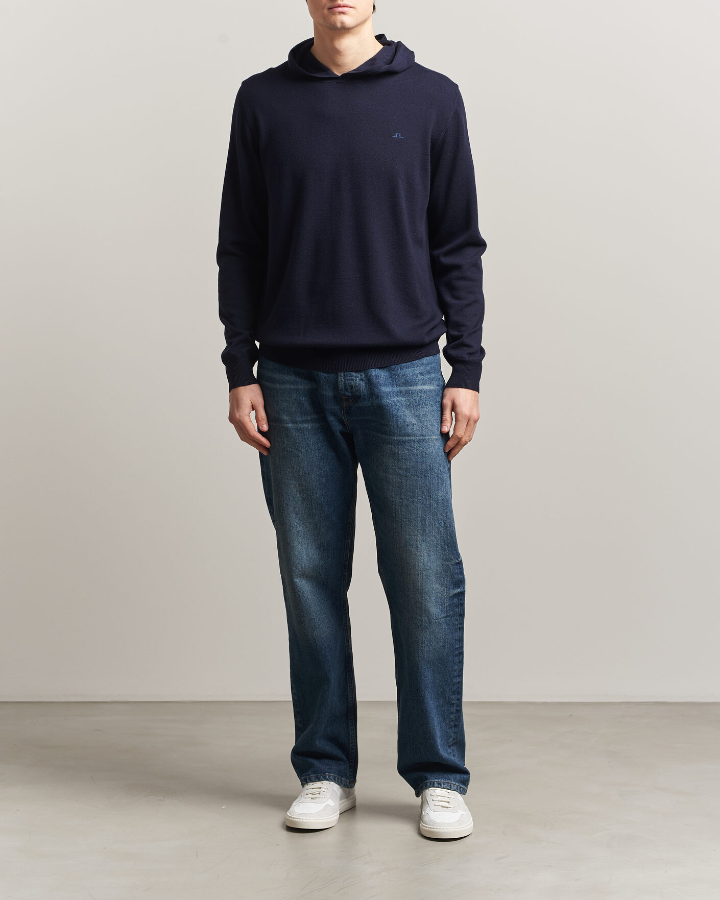 Mies | Puserot | J.Lindeberg | Karl Merino Hoodie JL Navy