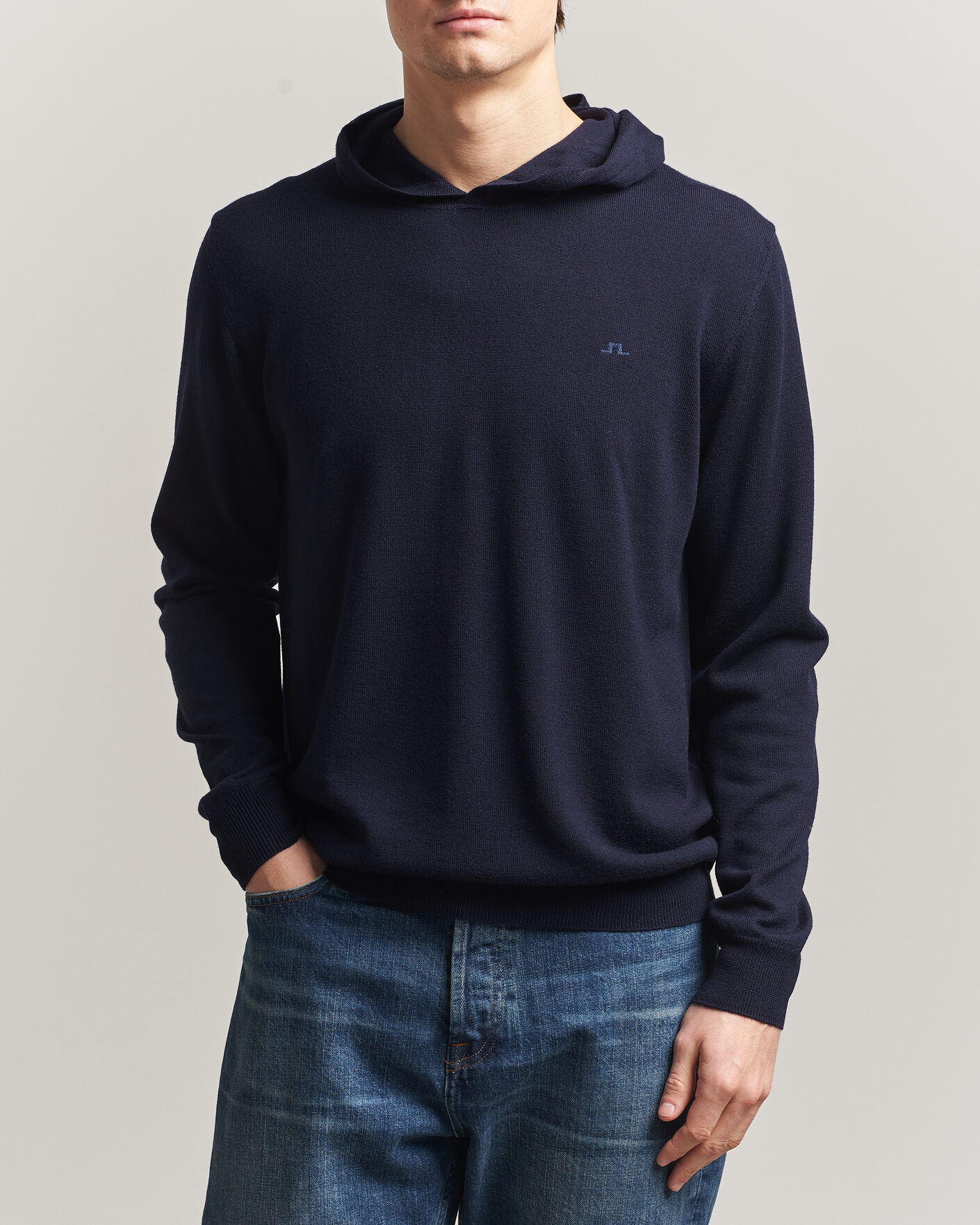 Mies | Puserot | J.Lindeberg | Karl Merino Hoodie JL Navy