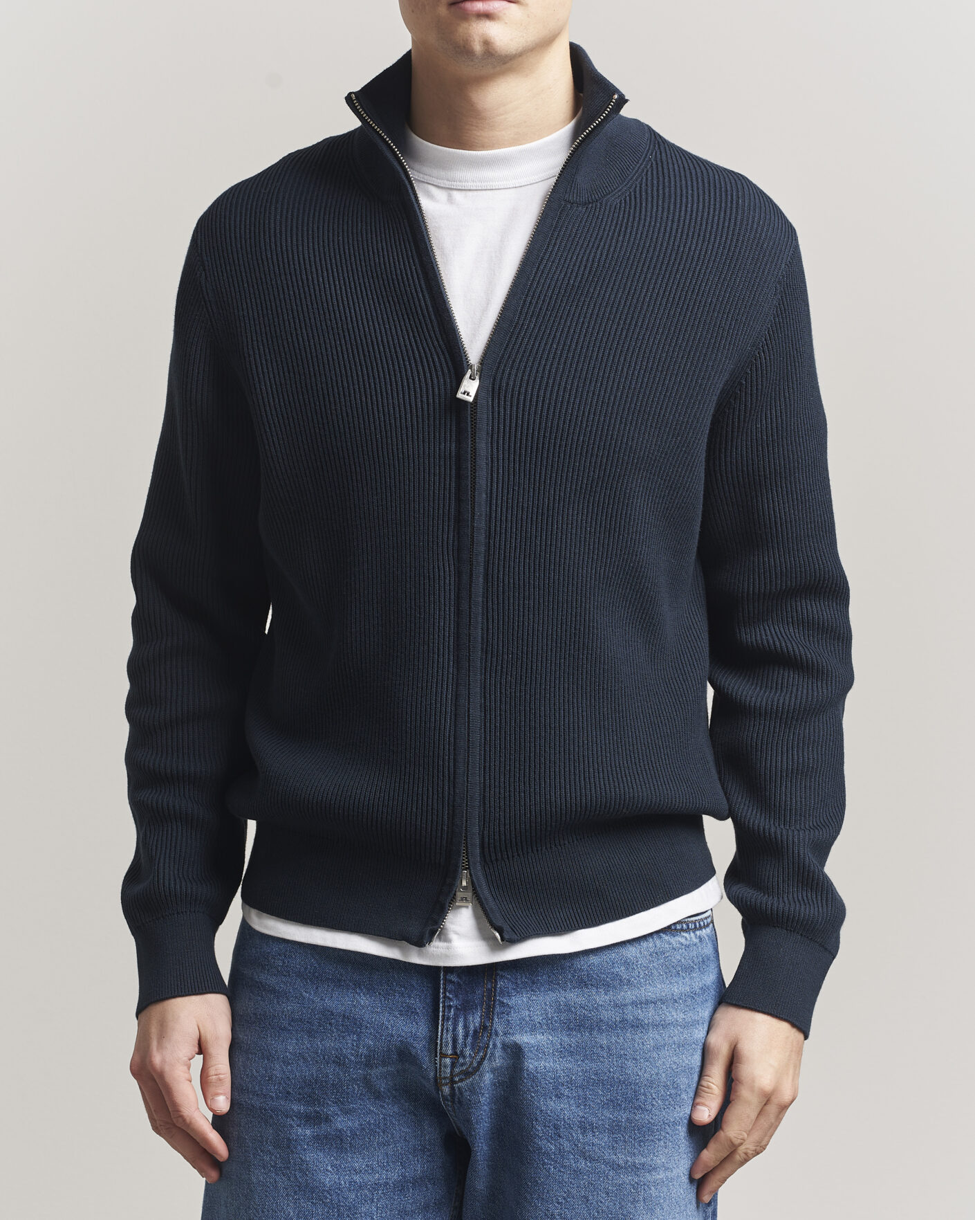 Mies | Puserot | J.Lindeberg | Alexis Full Zip Cardigan JL Navy