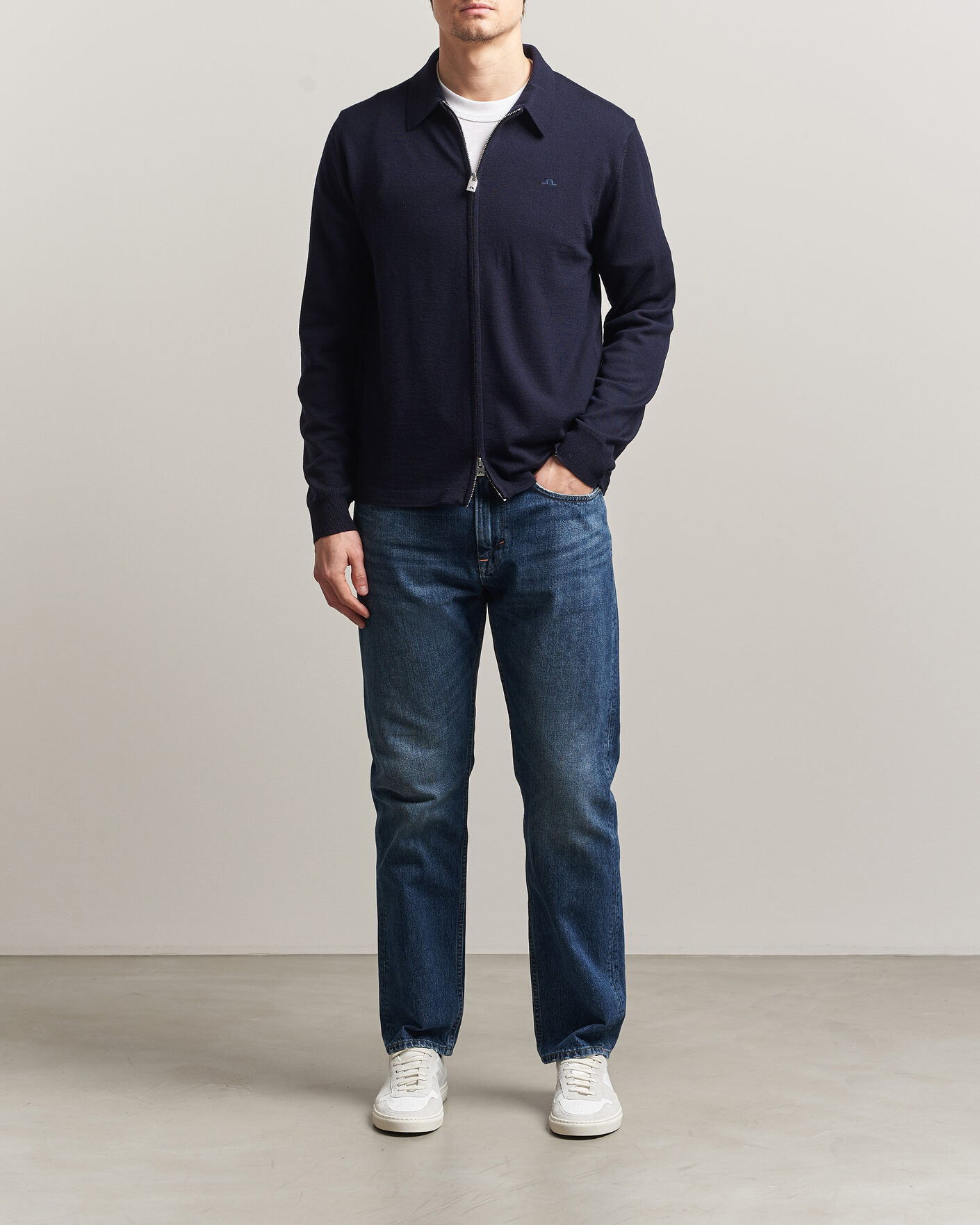 Mies | Puserot | J.Lindeberg | Kaleb Merino Cardigan JL Navy