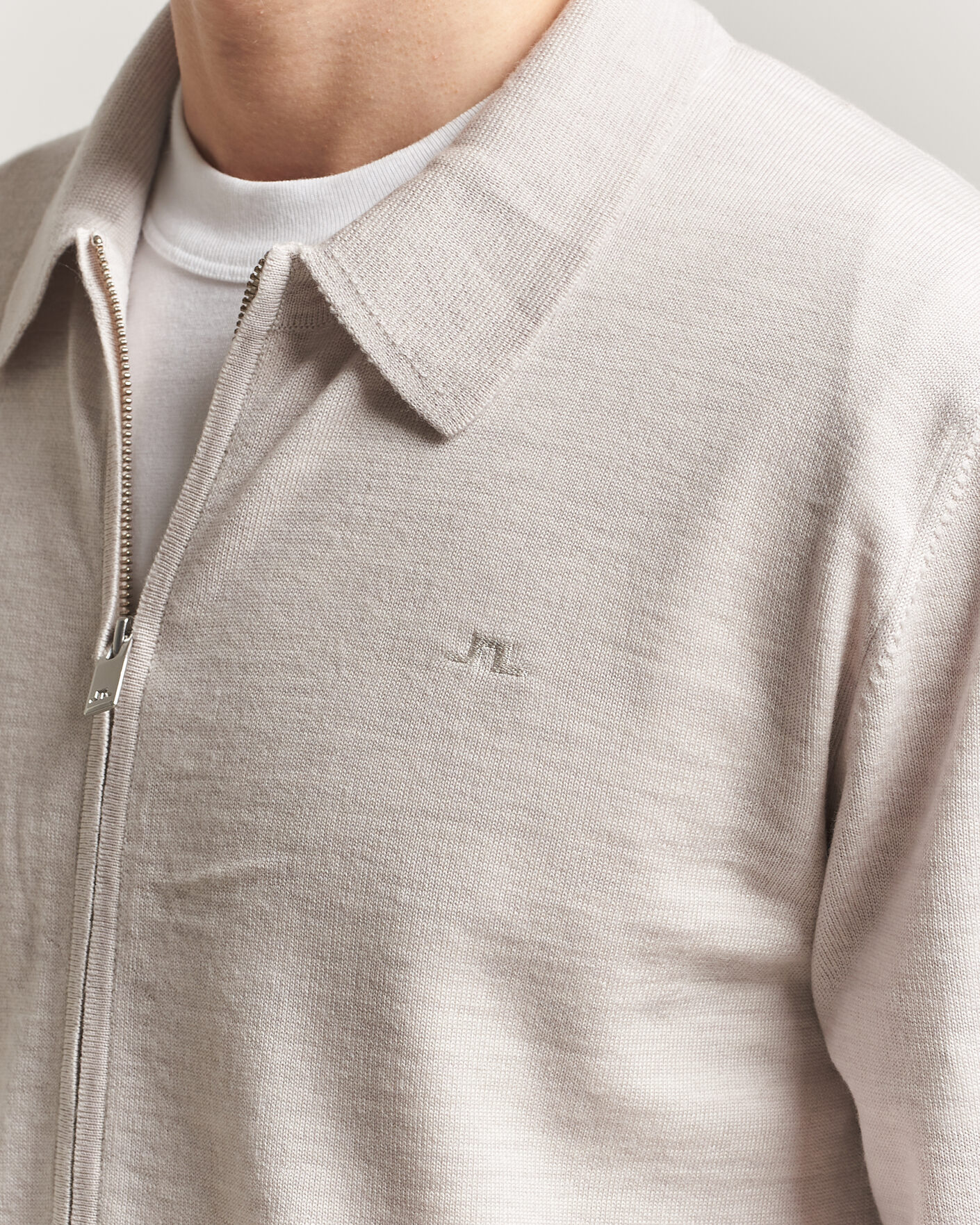 Mies | Puserot | J.Lindeberg | Kaleb Merino Cardigan Moonbeam Melange