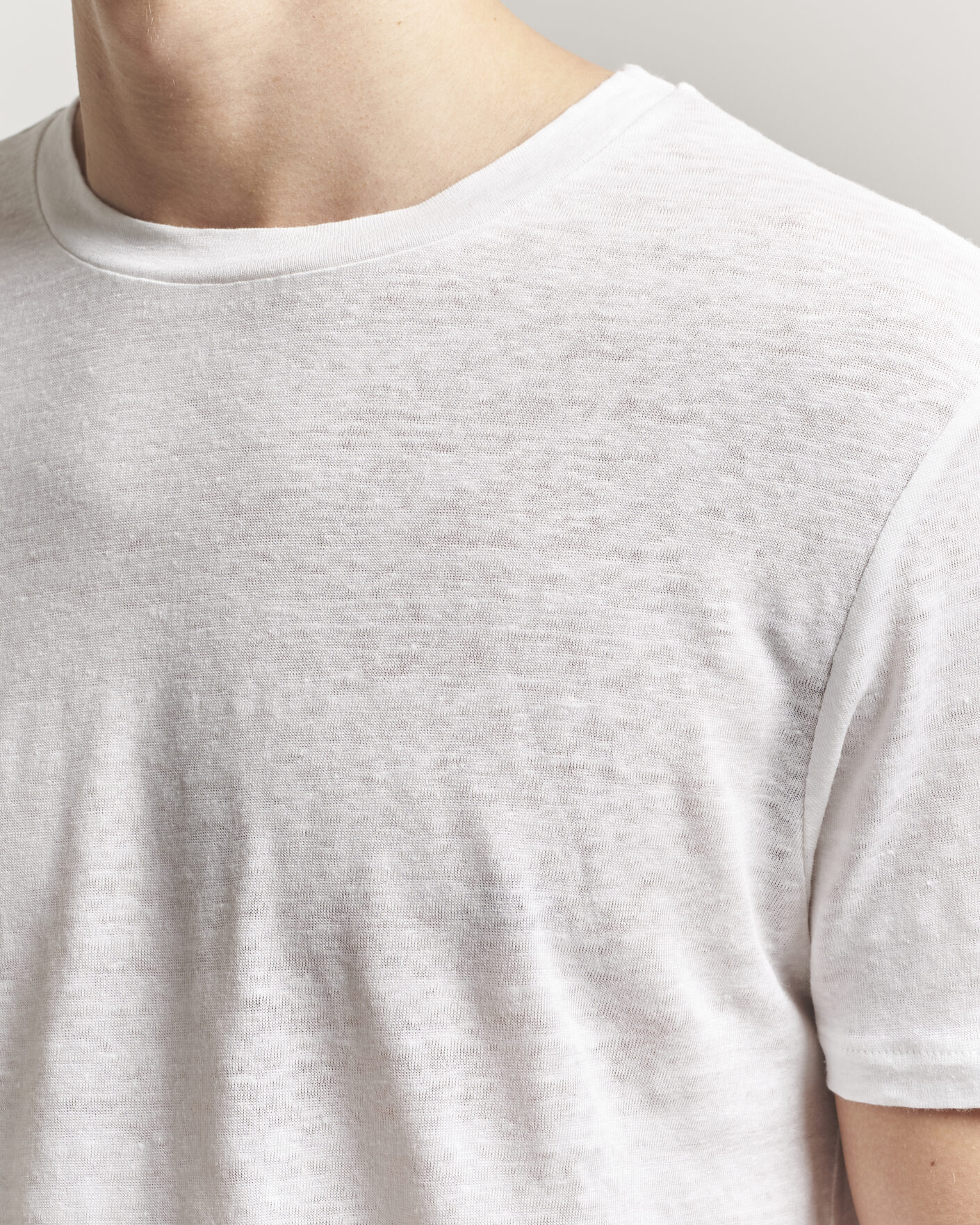 Mies | T-paidat | J.Lindeberg | Coma Linen T-Shirt White
