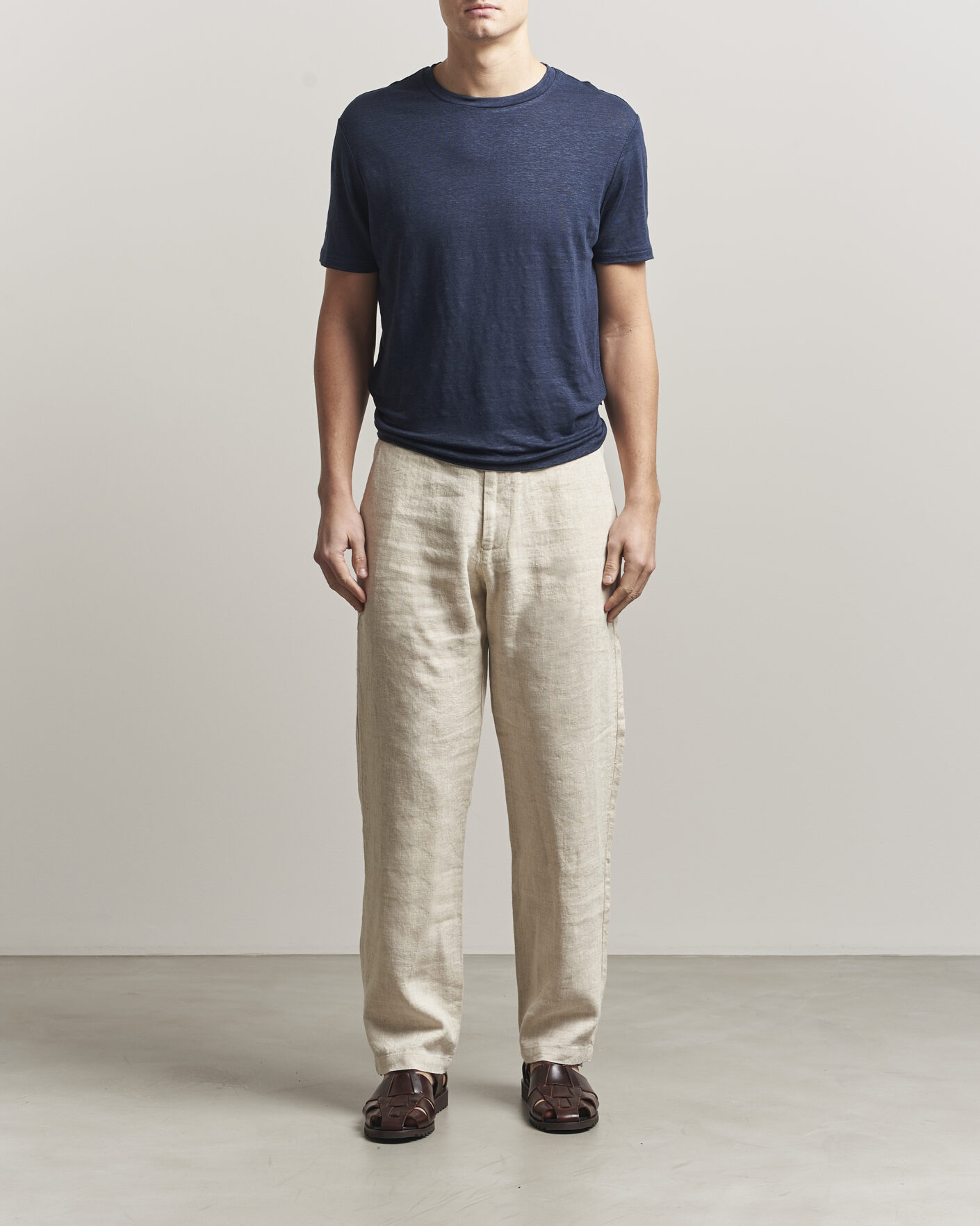 Mies | T-paidat | J.Lindeberg | Coma Linen T-Shirt JL Navy