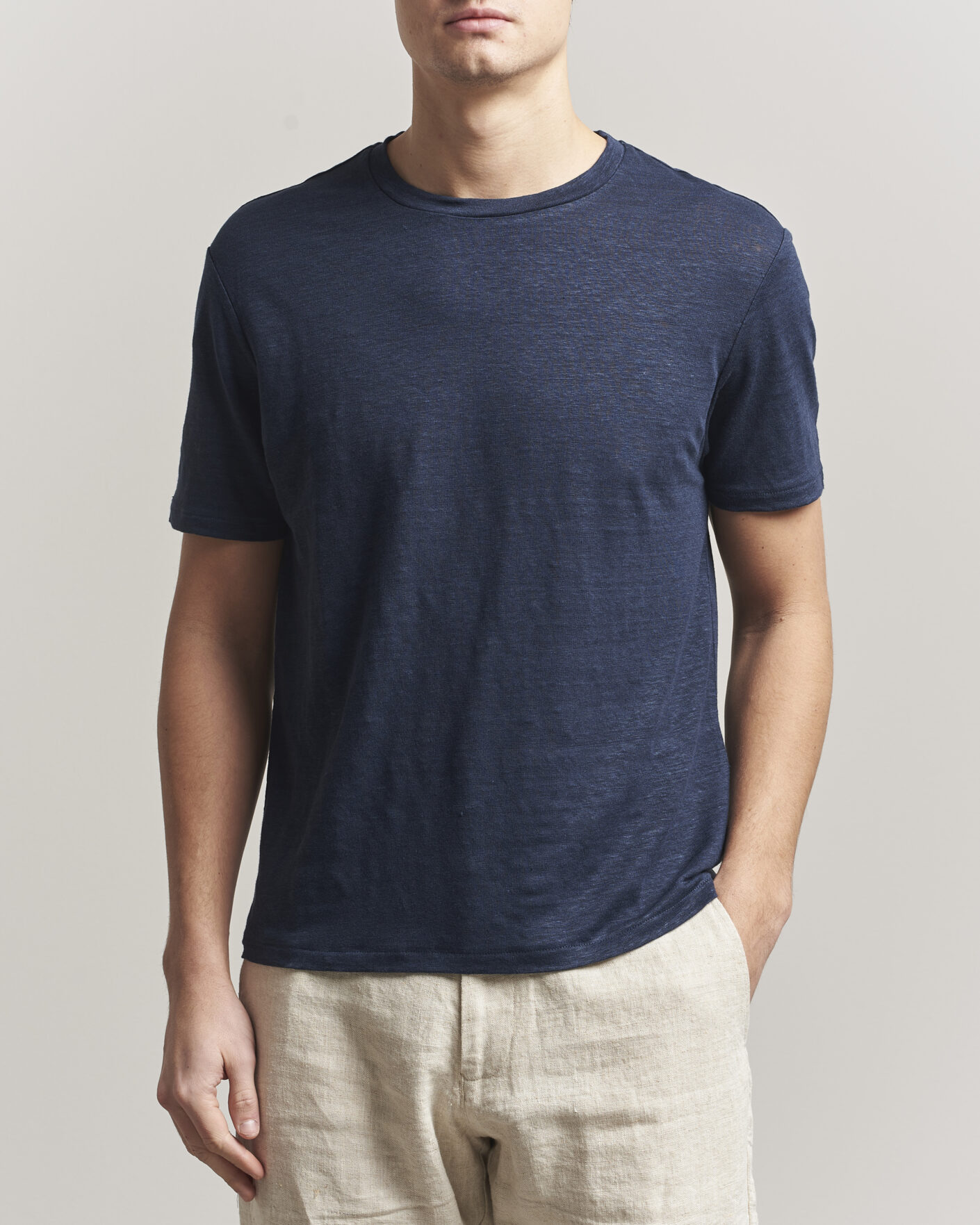 Mies | T-paidat | J.Lindeberg | Coma Linen T-Shirt JL Navy