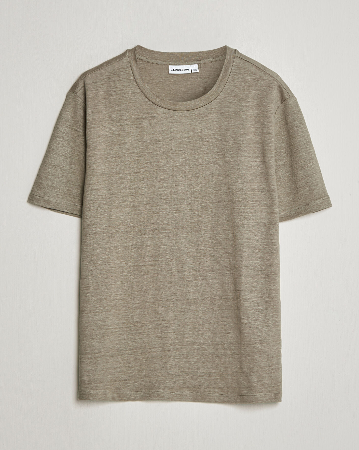Mies | T-paidat | J.Lindeberg | Coma Linen T-Shirt Brindle