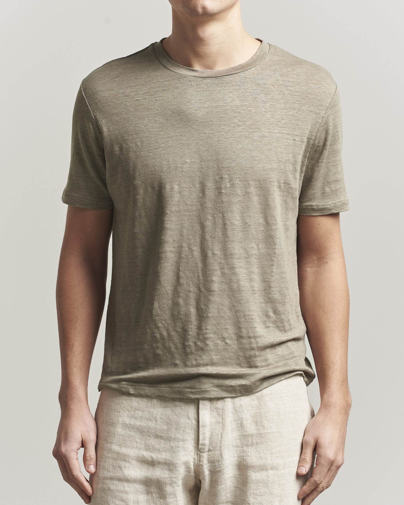 Mies | T-paidat | J.Lindeberg | Coma Linen T-Shirt Brindle