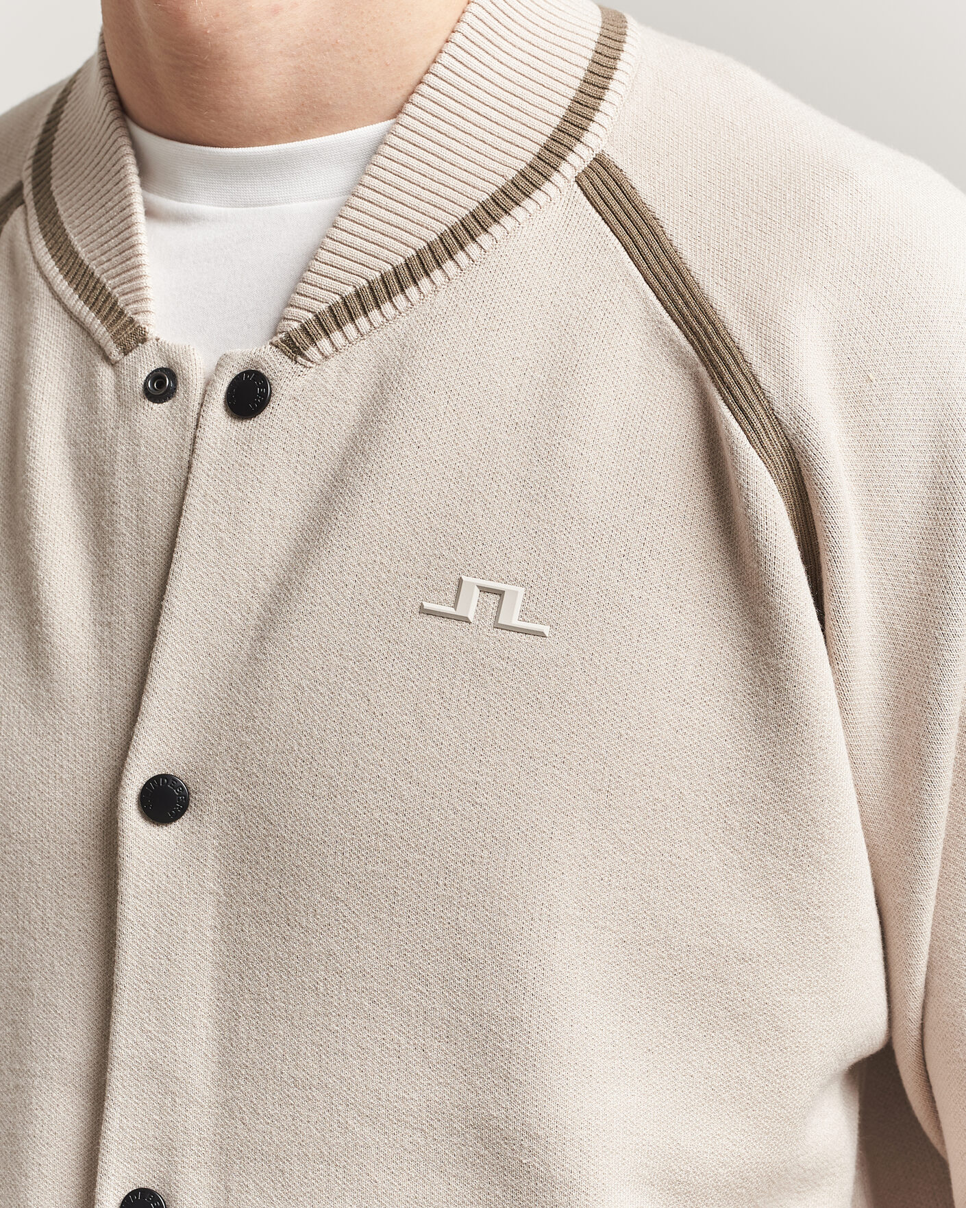 Mies | Takit | J.Lindeberg | Stanley Jacquard Knit Bomber Moonbeam