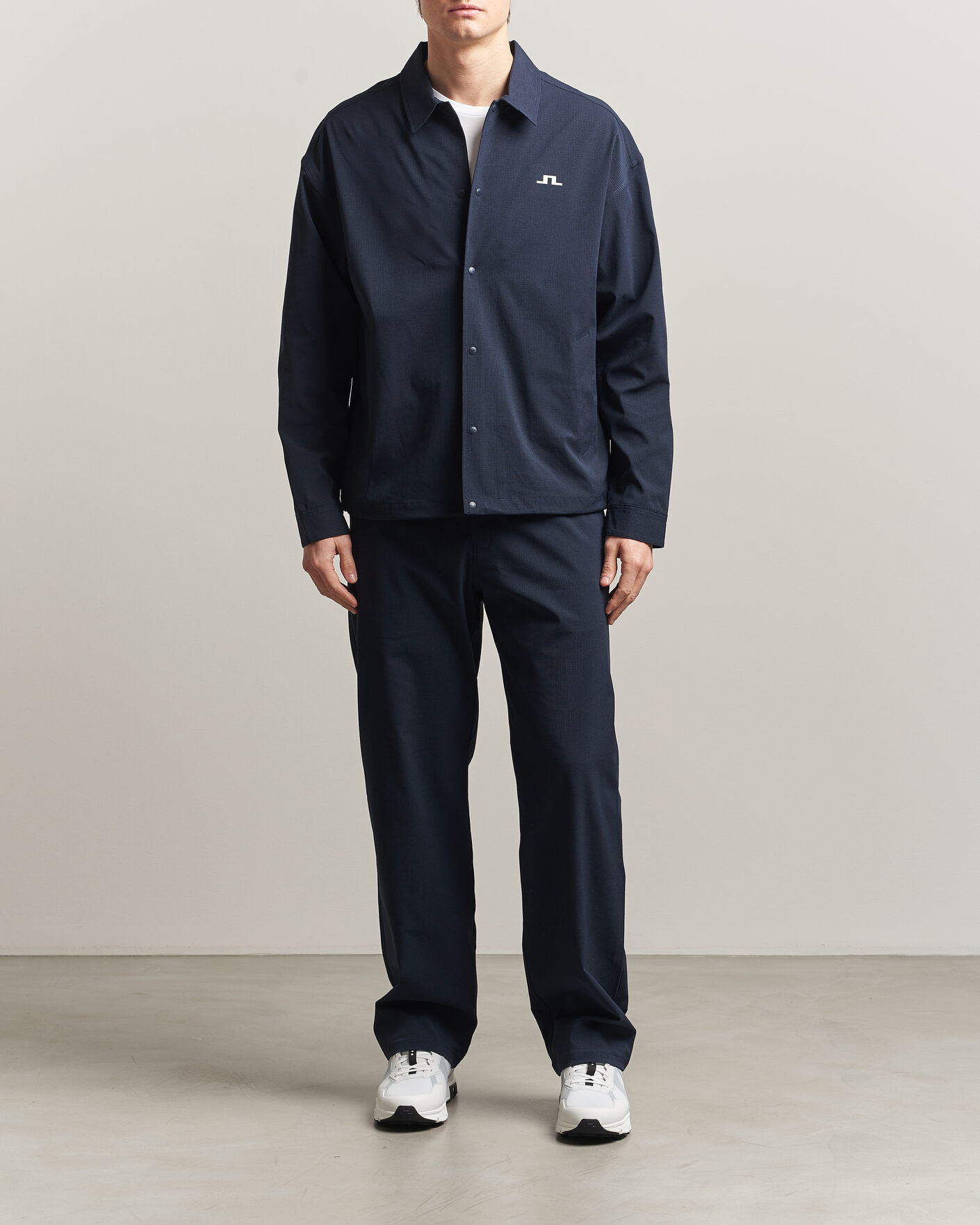 Mies | Kauluspaidat | J.Lindeberg | Dex Coach Overshirt JL Navy
