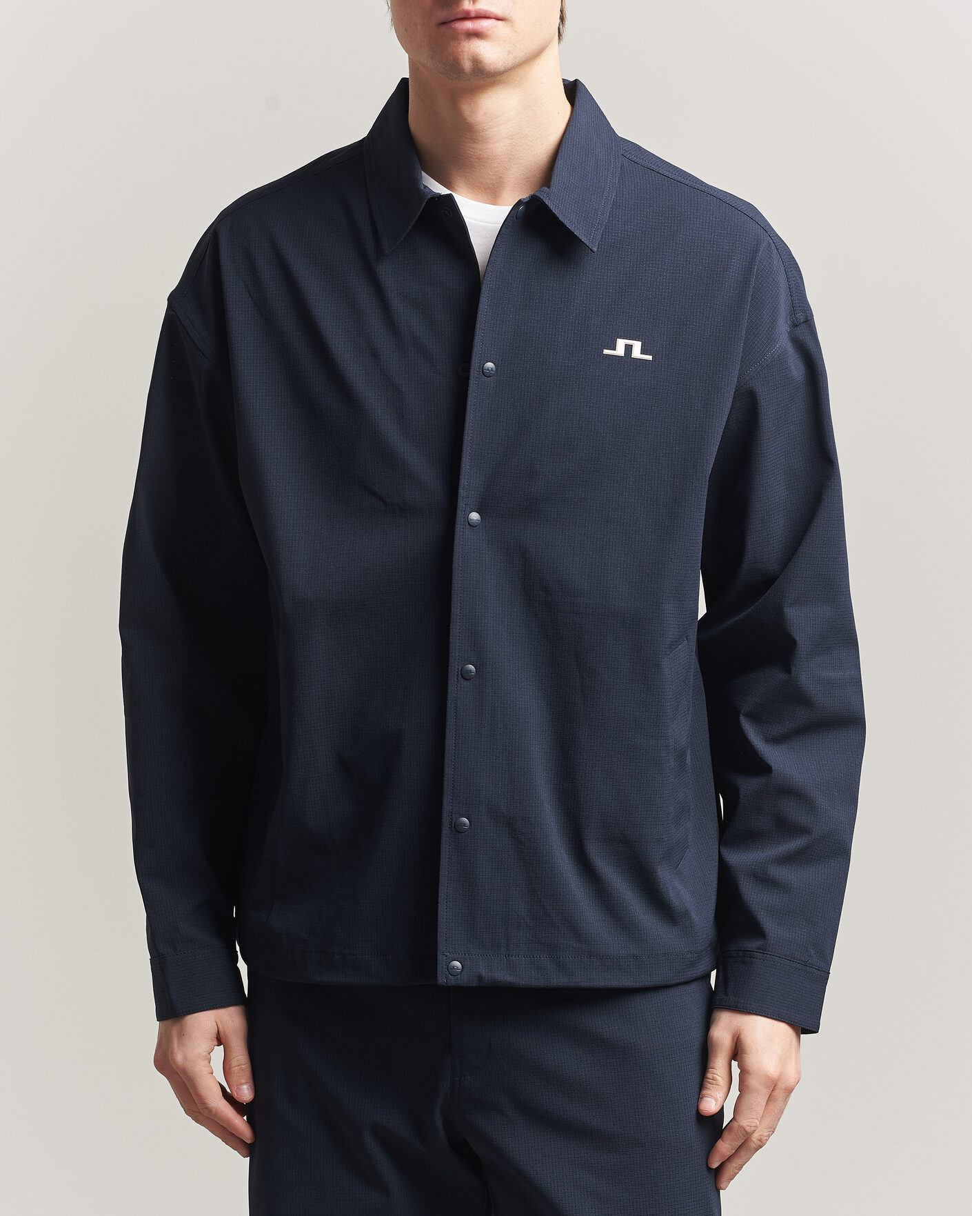 Mies | Kauluspaidat | J.Lindeberg | Dex Coach Overshirt JL Navy