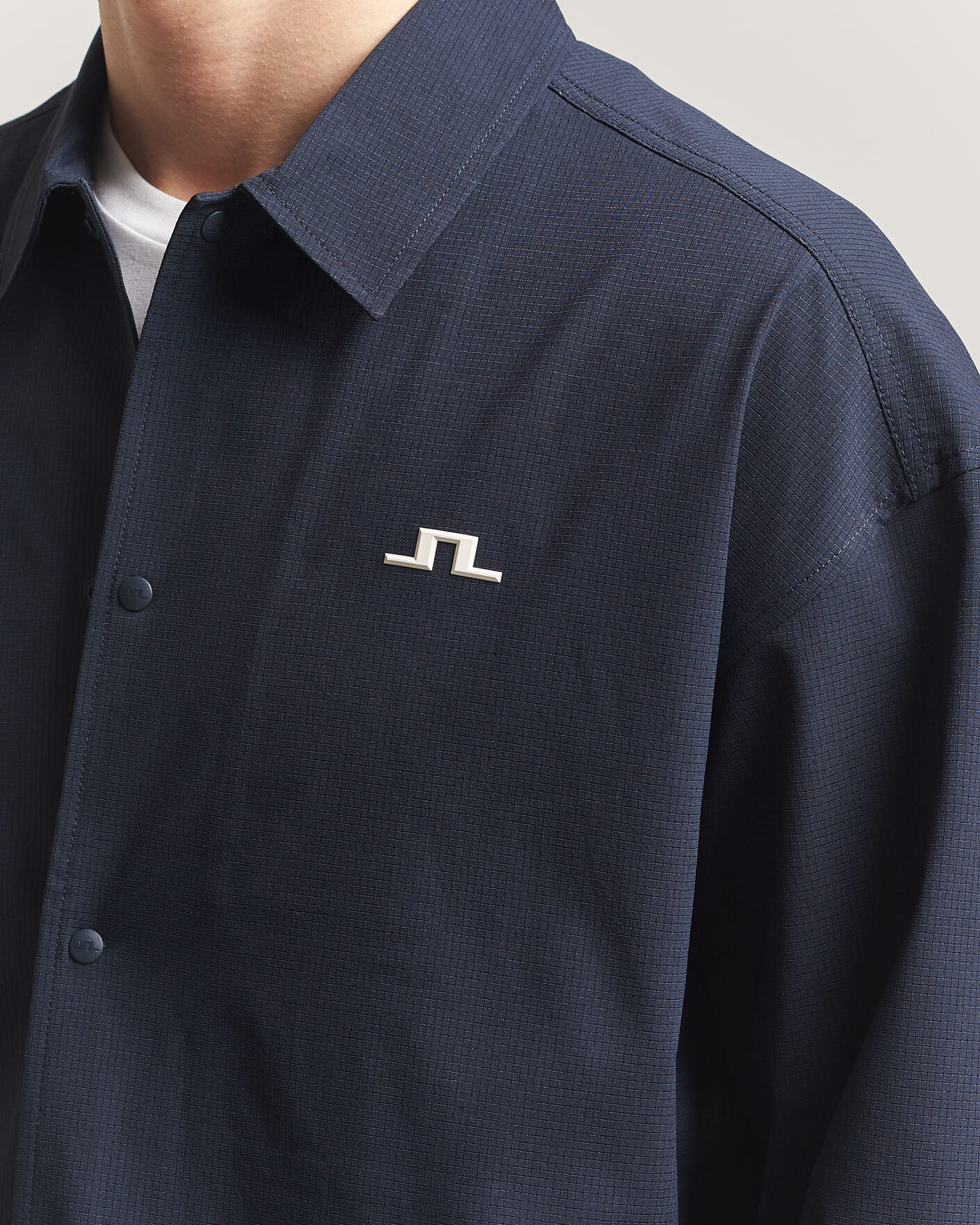Mies | Kauluspaidat | J.Lindeberg | Dex Coach Overshirt JL Navy